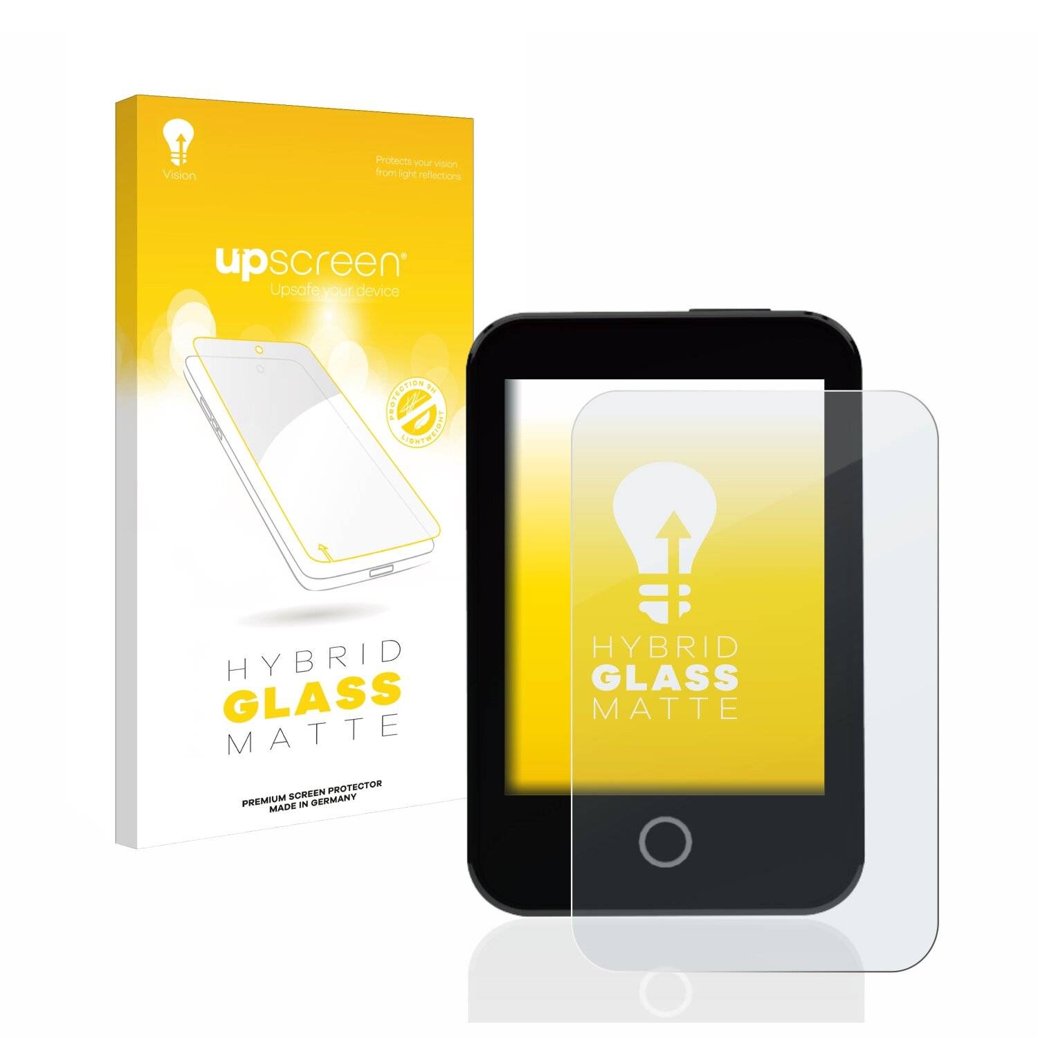 upscreen Hybrid Glass Matte Premium Schutzglas Folie für Medtrum Touchcare