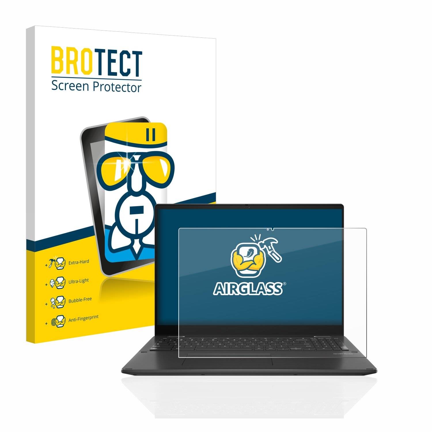 BROTECT AirGlass Schutzglas Folie für Asus Chromebook Flip CX5 16 (12.