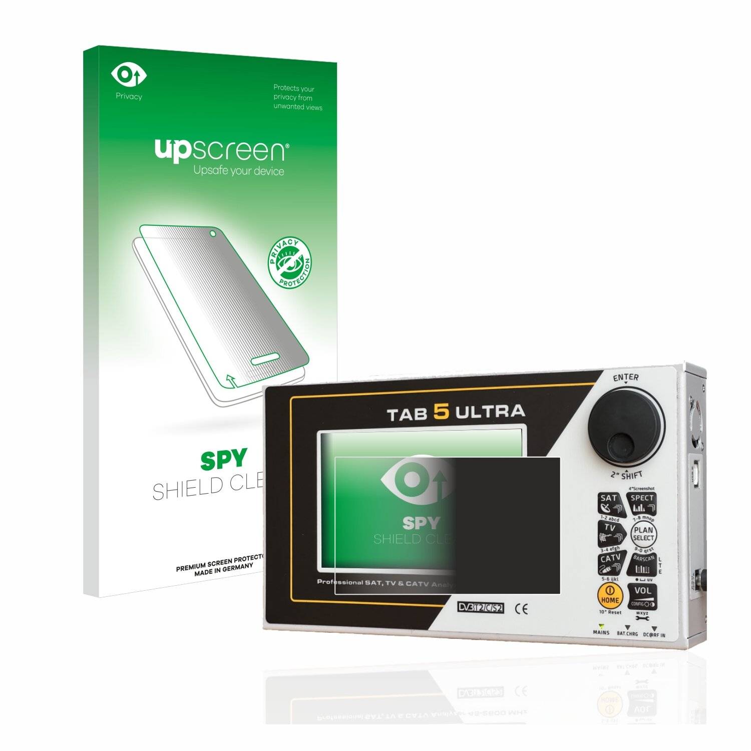upscreen Spy Shield Clear Premium Blickschutzfolie für Rover TAB 5