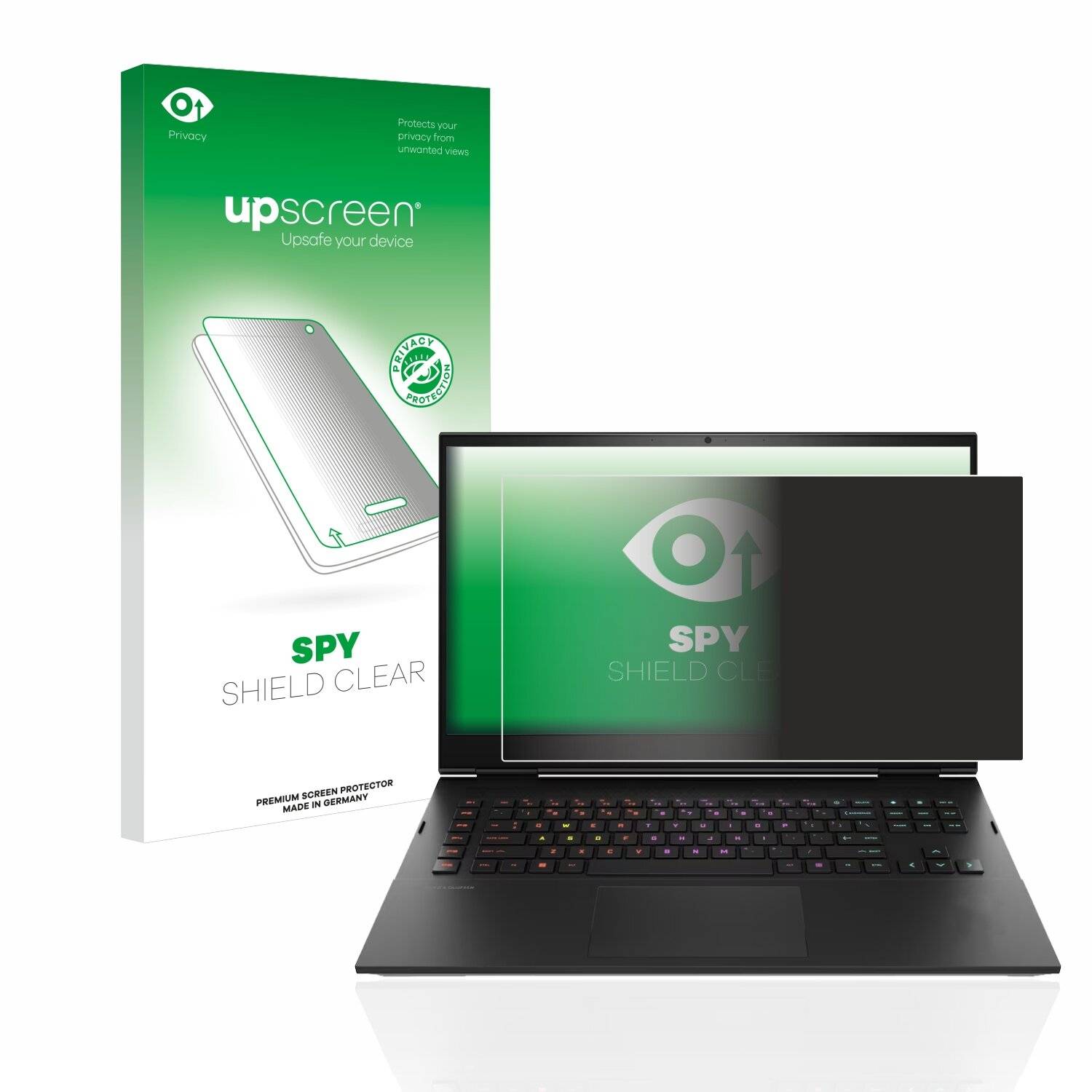 upscreen Spy Shield Clear Premium Blickschutzfolie für HP Omen