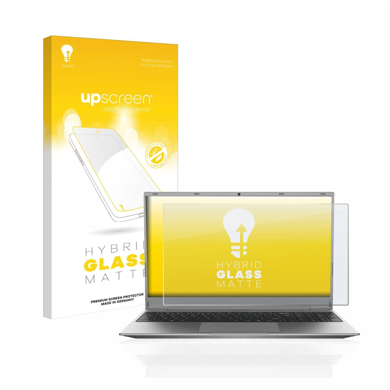 upscreen Hybrid Glass Matte Premium Schutzglas Folie für Medion Akoya E16402