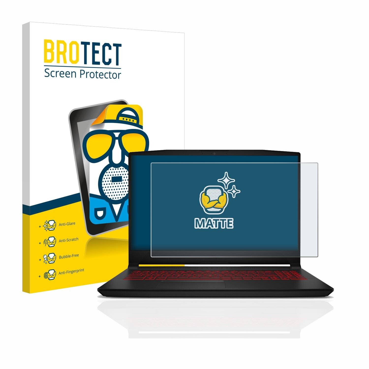 BROTECT Matte Displayschutzfolie für MSI Katana GF66 12 - Entspiegelt,
