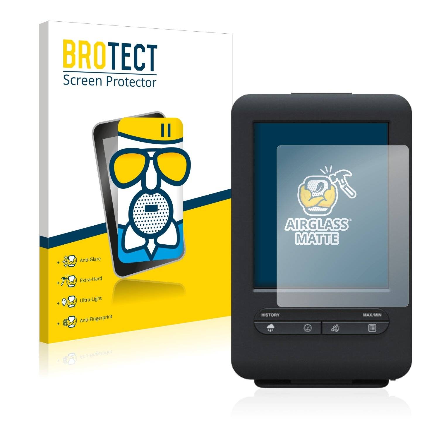 BROTECT AirGlass Matte Schutzglas Folie für Bresser 5-in-1-Wetter-Center