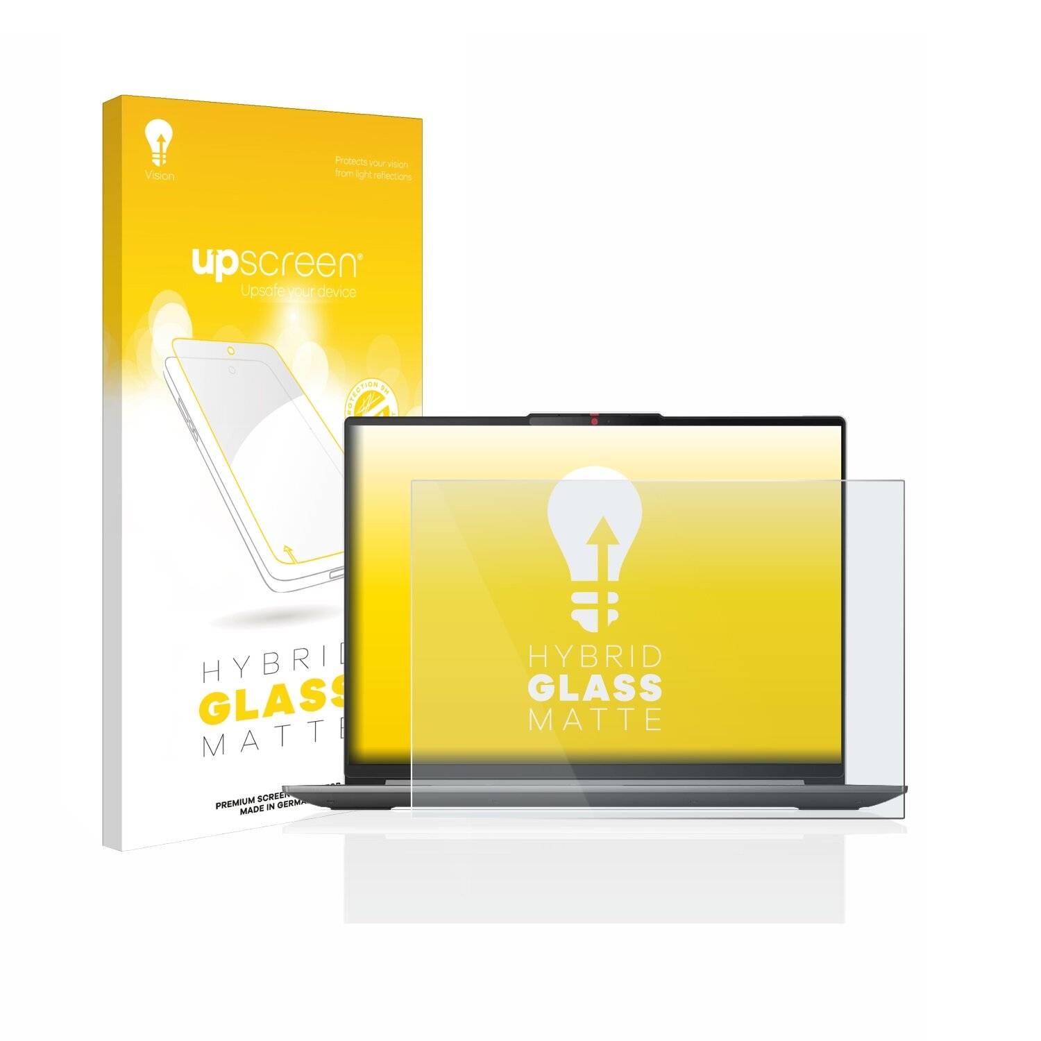 upscreen Hybrid Glass Matte Premium Schutzglas Folie für Lenovo IdeaPad Slim 5i Gen 8
