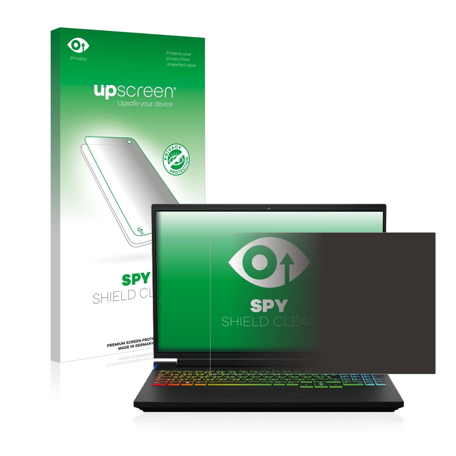 upscreen Spy Shield Clear Premium Blickschutzfolie für Medion Erazer Major