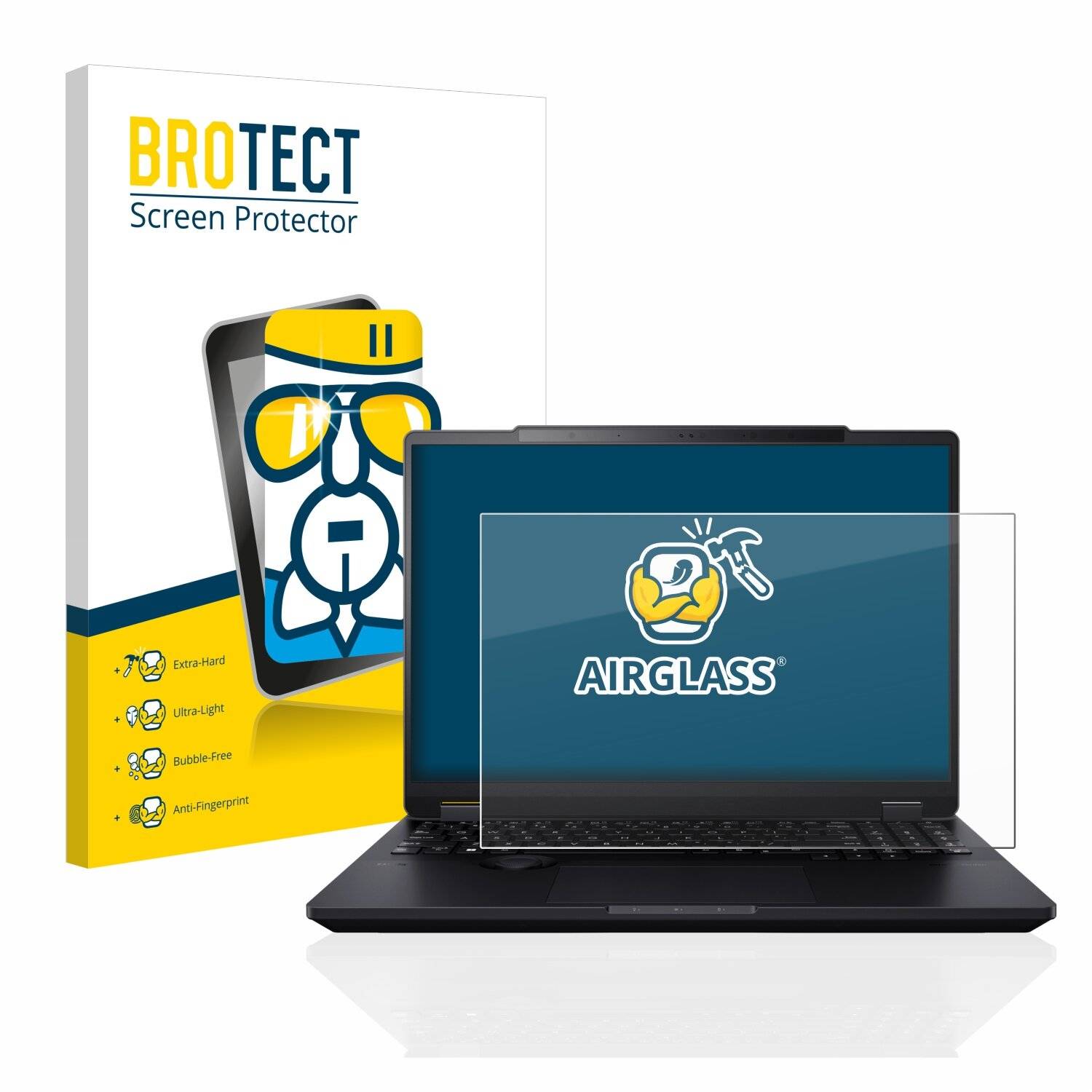 BROTECT AirGlass Schutzglas Folie für Asus ProArt StudioBook 16 3D