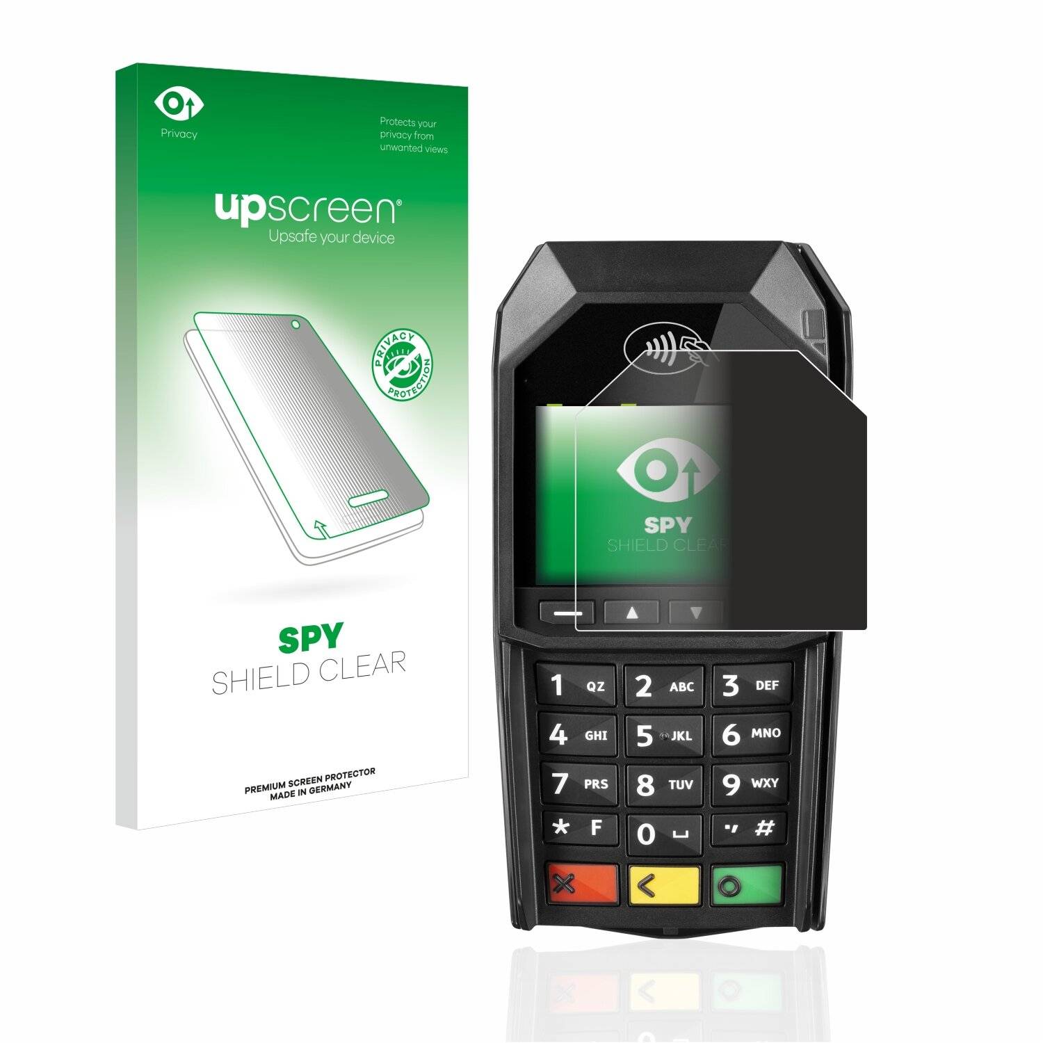 upscreen Spy Shield Clear Premium Blickschutzfolie für ingenico