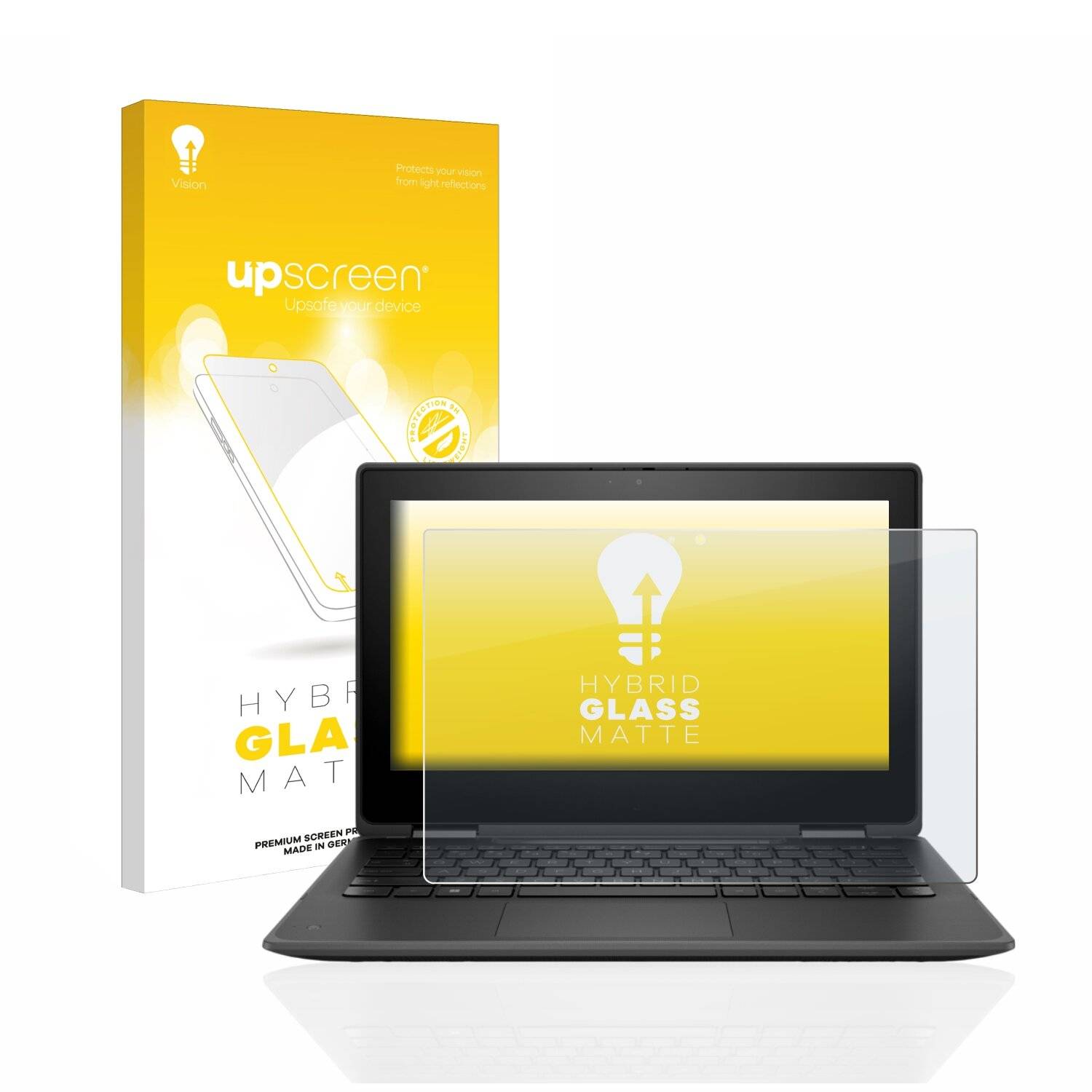 upscreen Hybrid Glass Matte Premium Schutzglas Folie für HP Pro X360 Fortis 11