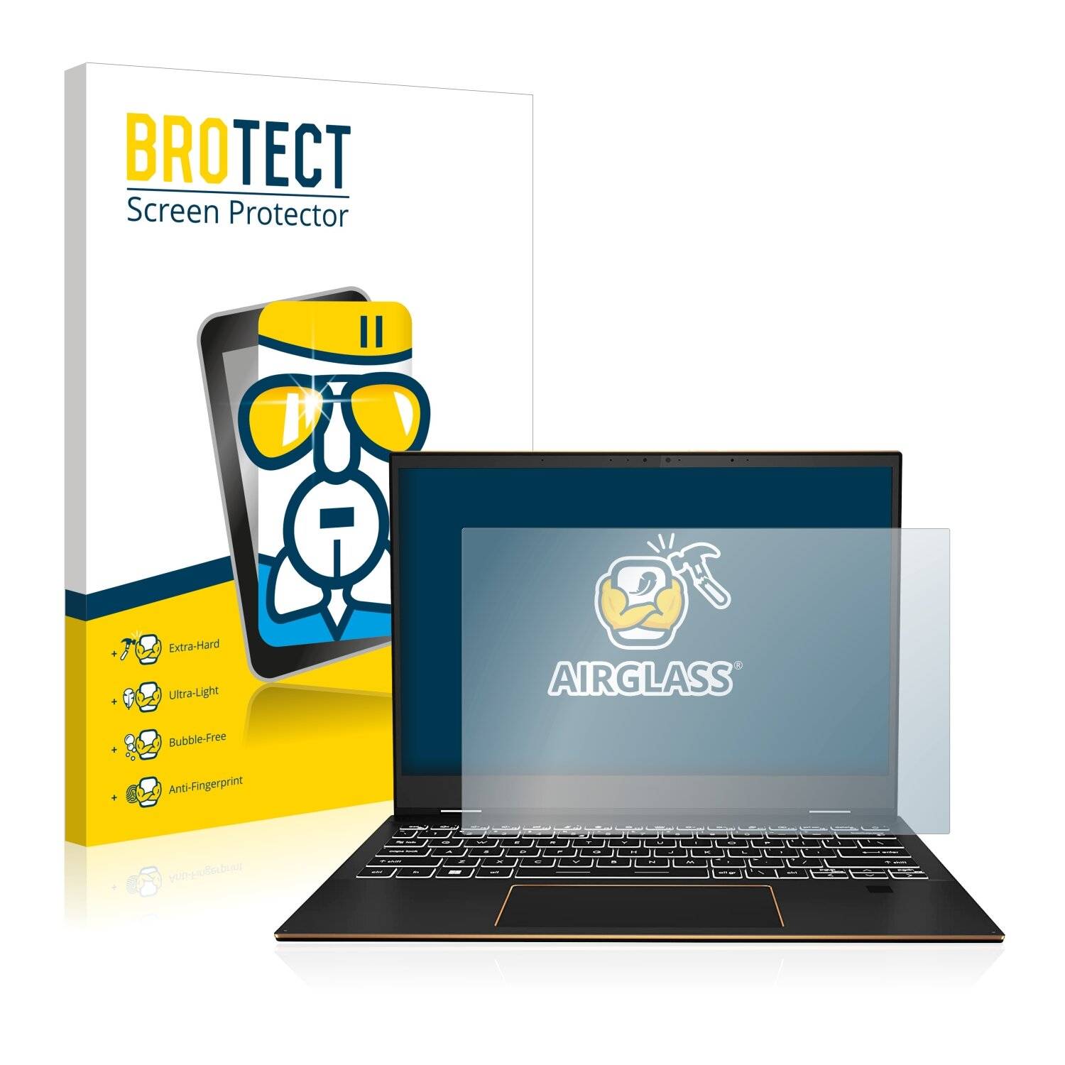 BROTECT AirGlass Schutzglas Folie für MSI Summit E13 Flip