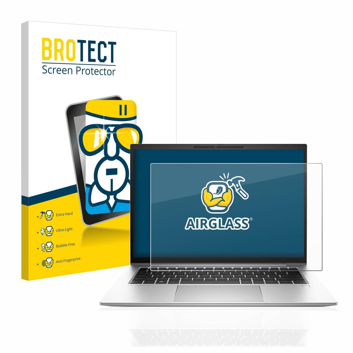 BROTECT AirGlass Schutzglas Folie für HP EliteBook 845