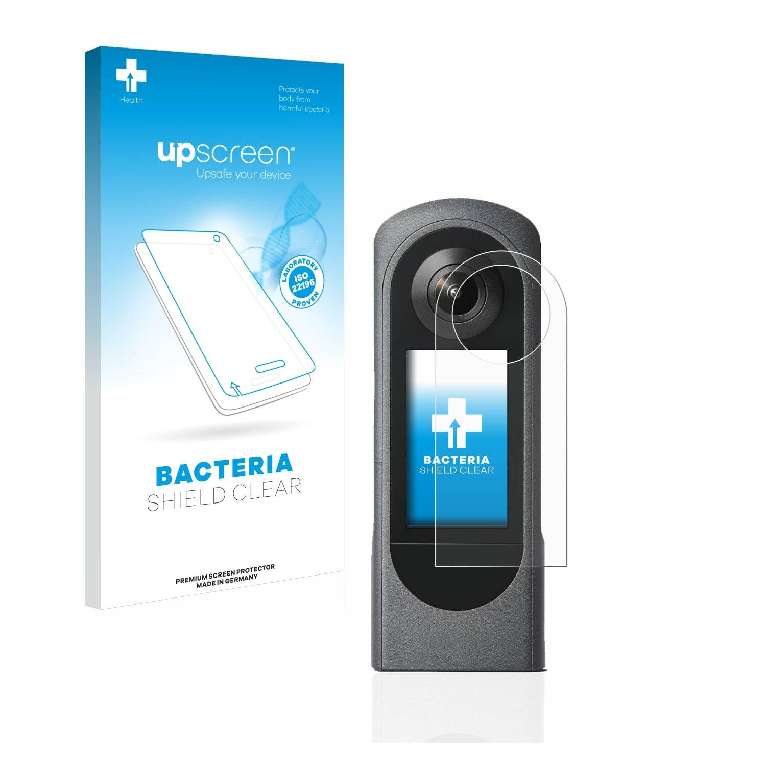 upscreen Bacteria Shield Clear Premium Antibakterielle Displayschutzfolie für Ricoh Theta