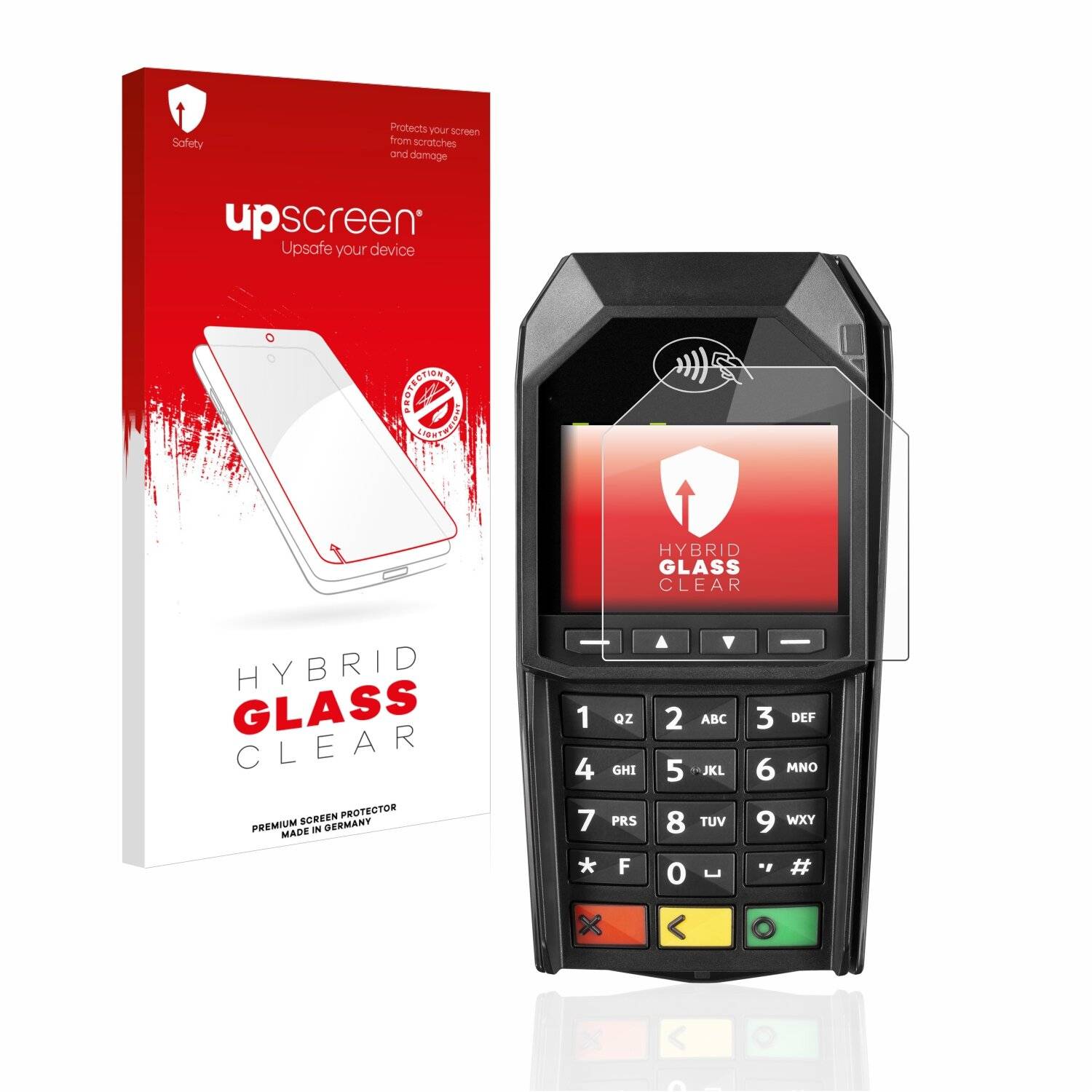 upscreen Hybrid Glass Clear Premium Schutzglas Folie für ingenico