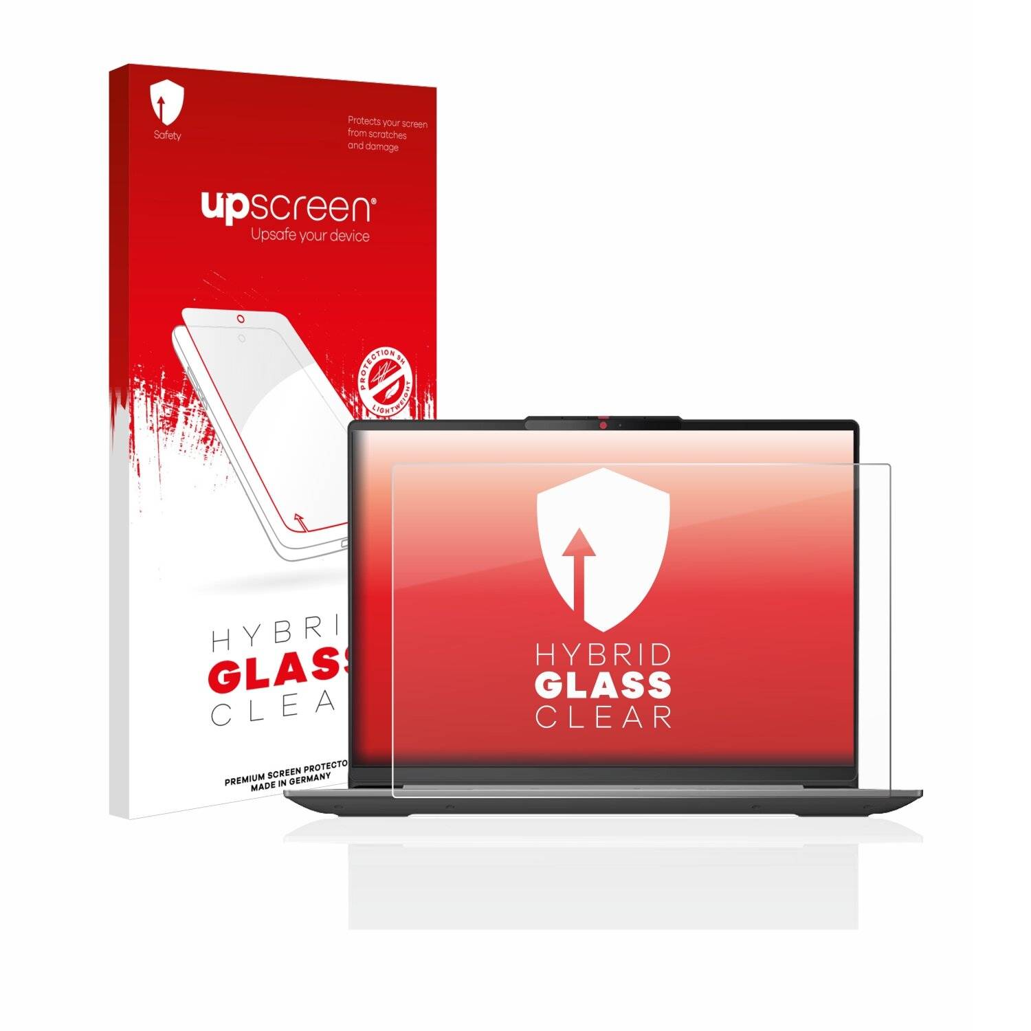 upscreen Hybrid Glass Clear Premium Schutzglas Folie für Lenovo IdeaPad Slim 5i Gen 8