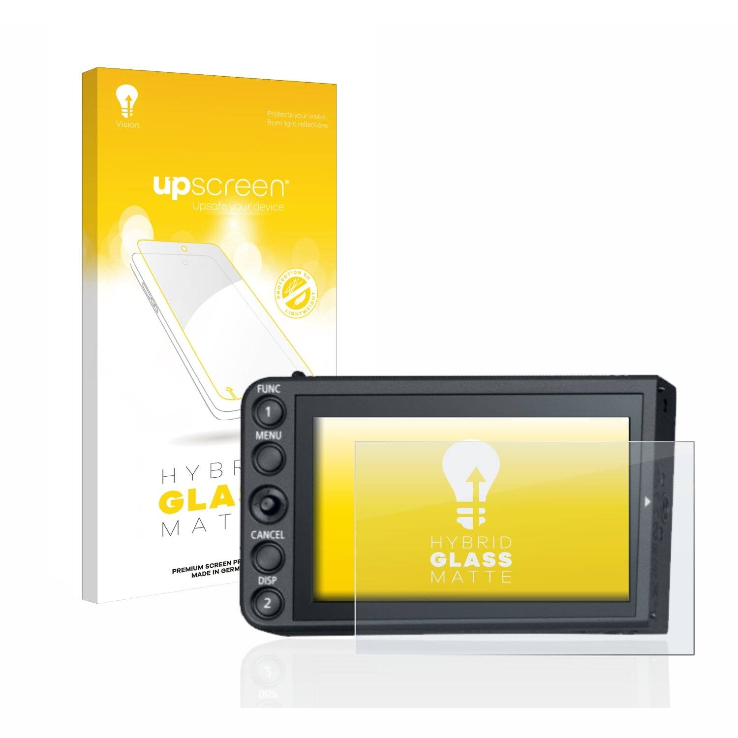 upscreen Hybrid Glass Matte Premium Schutzglas Folie für Canon LCD Monitor