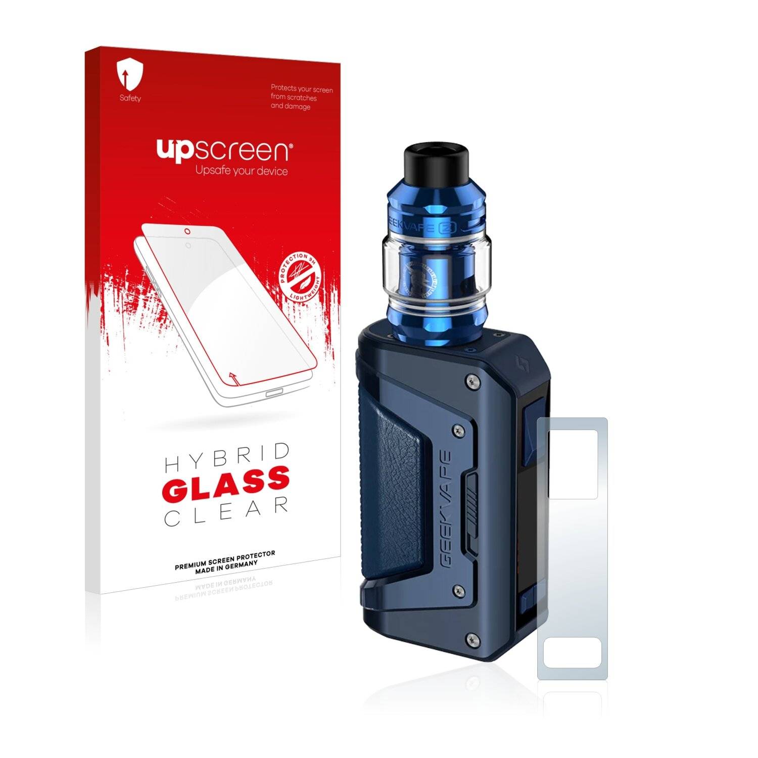upscreen Hybrid Glass Clear Premium Schutzglas Folie für GeekVape Aegis Legend 2