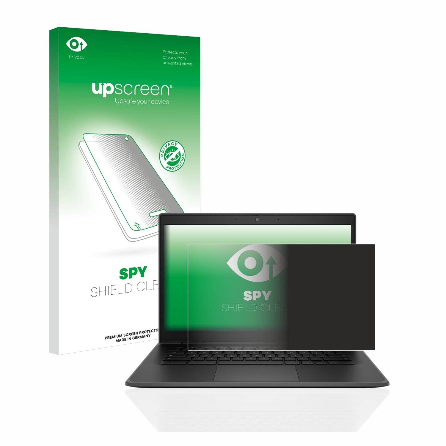 upscreen Spy Shield Clear Premium Blickschutzfolie für HP Chromebook Fortis 14