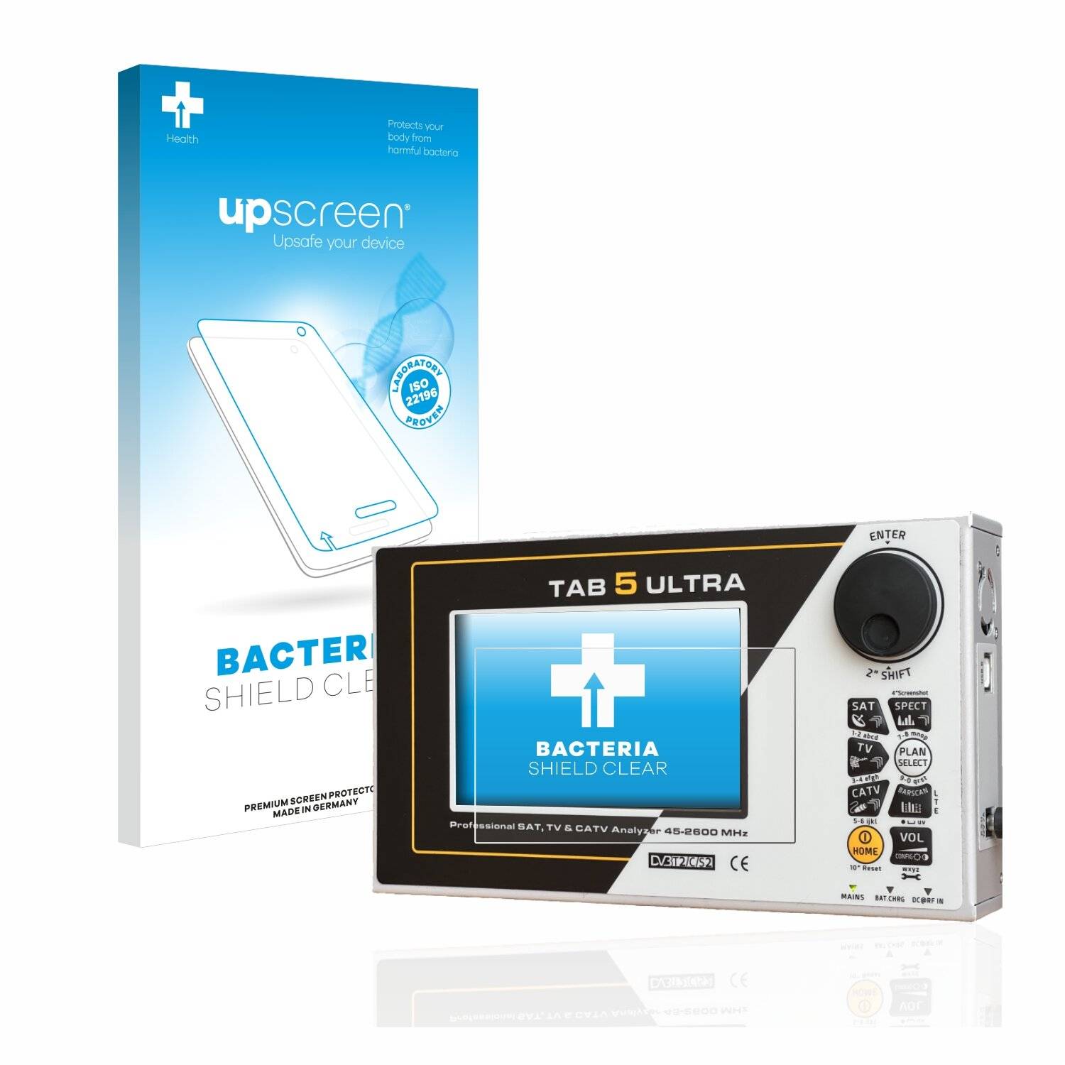 upscreen Bacteria Shield Clear Premium Antibakterielle Displayschutzfolie für Rover TAB 5