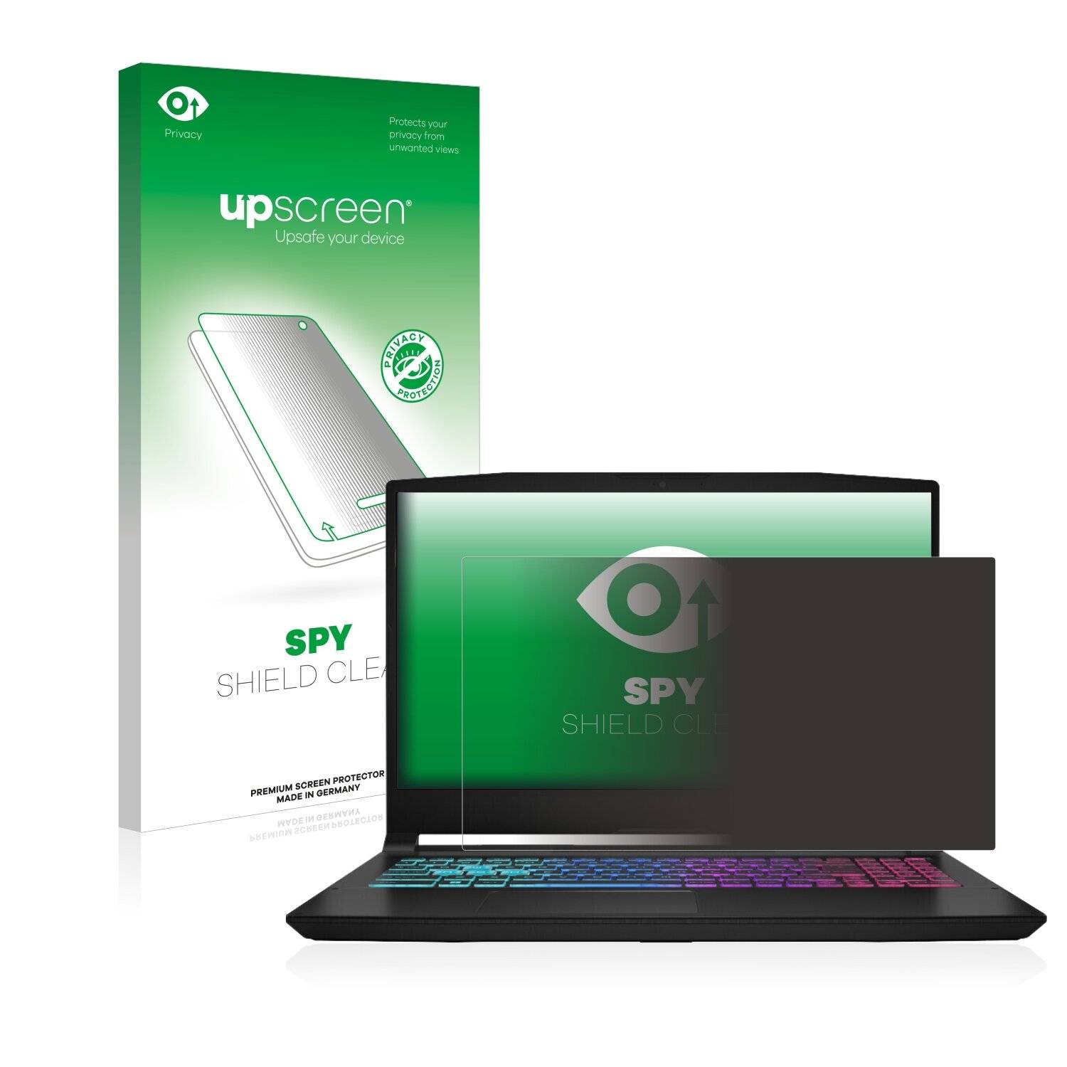 upscreen Spy Shield Clear Premium Blickschutzfolie für MSI Katana 15