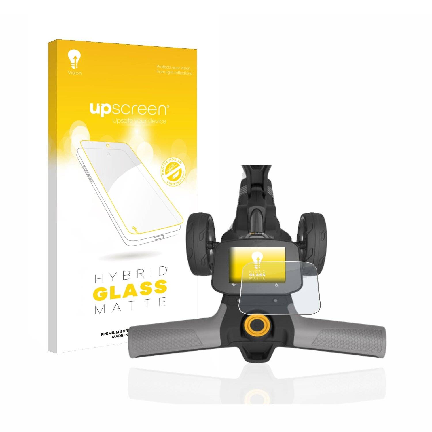 upscreen Hybrid Glass Matte Premium Schutzglas Folie für PowaKaddy FX5 New Full colour