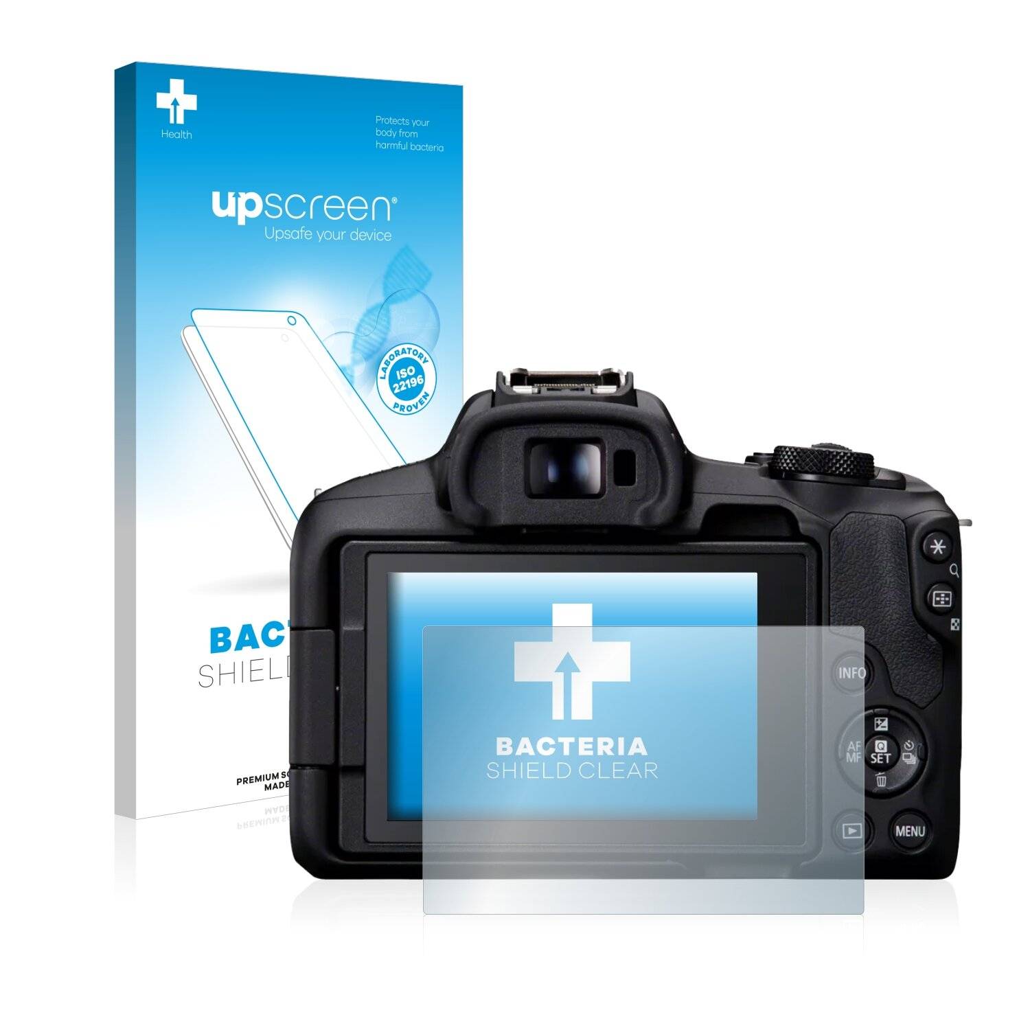 upscreen Bacteria Shield Clear Premium Antibakterielle Displayschutzfolie für Canon EOS