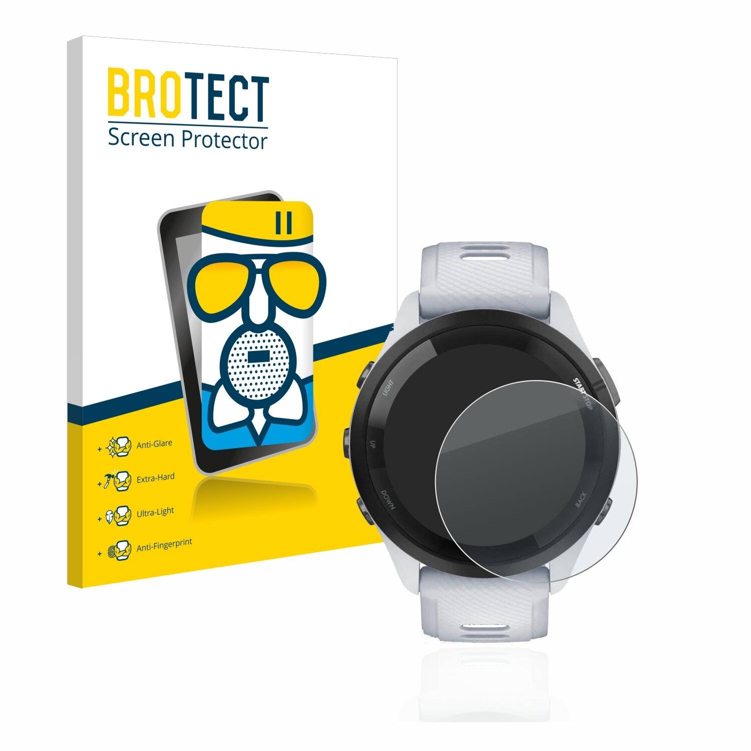 BROTECT AirGlass Matte Schutzglas Folie für Garmin Forerunner 265 (46