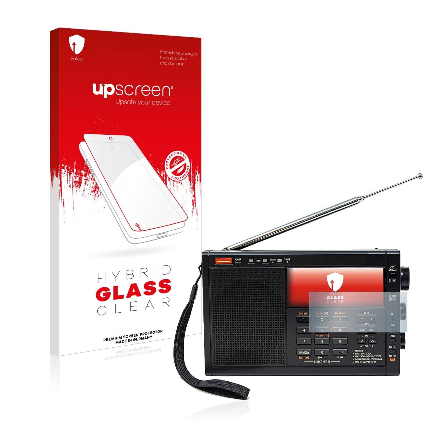 upscreen Hybrid Glass Clear Premium Schutzglas Folie für Tecsun