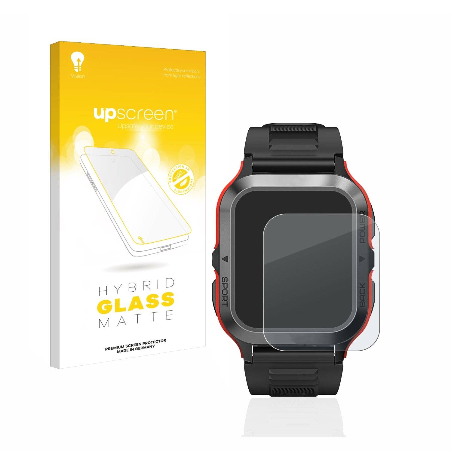 upscreen Hybrid Glass Matte Premium Schutzglas Folie für Kospet Tank
