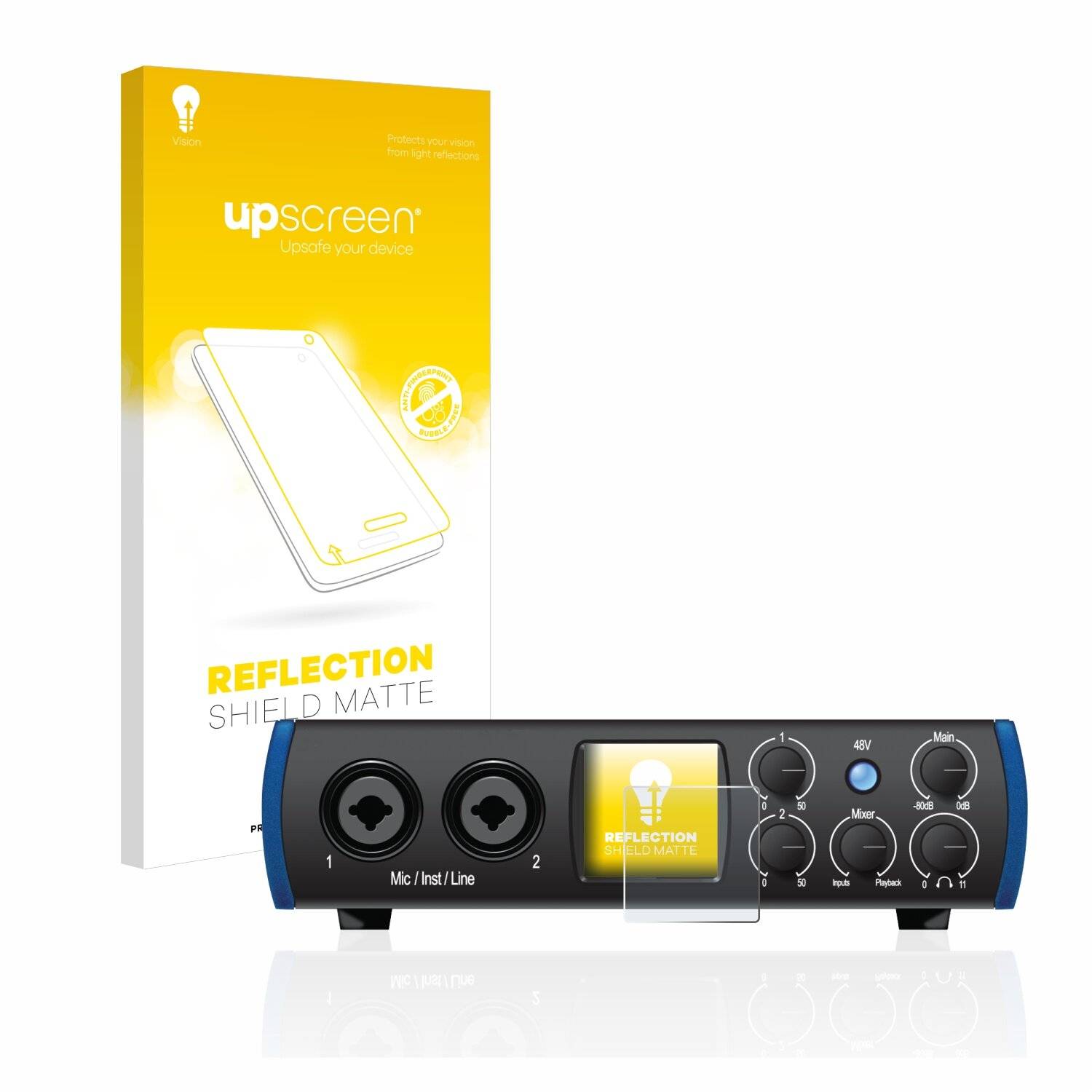 upscreen Reflection Shield Matte Premium Displayschutzfolie für PreSonus Studio