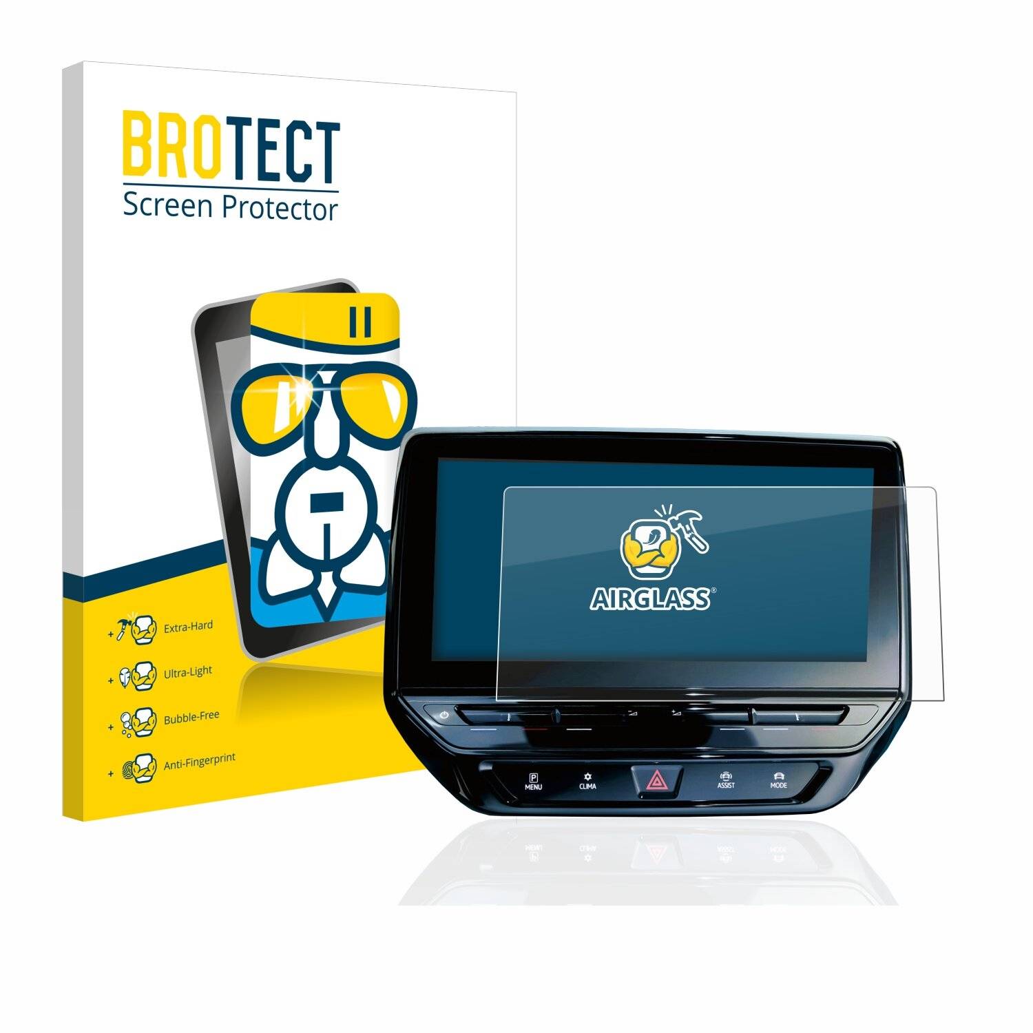 BROTECT AirGlass Schutzglas Folie für Volkswagen ID.4 Discover Pro