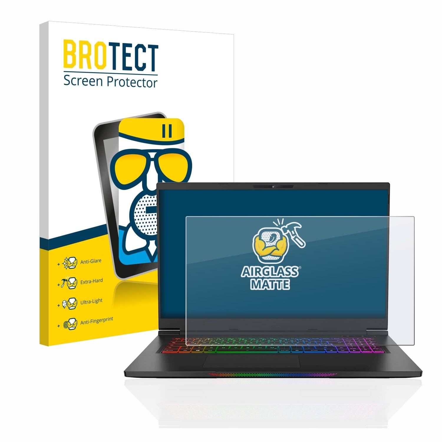 BROTECT AirGlass Matte Schutzglas Folie für Medion Erazer Beast