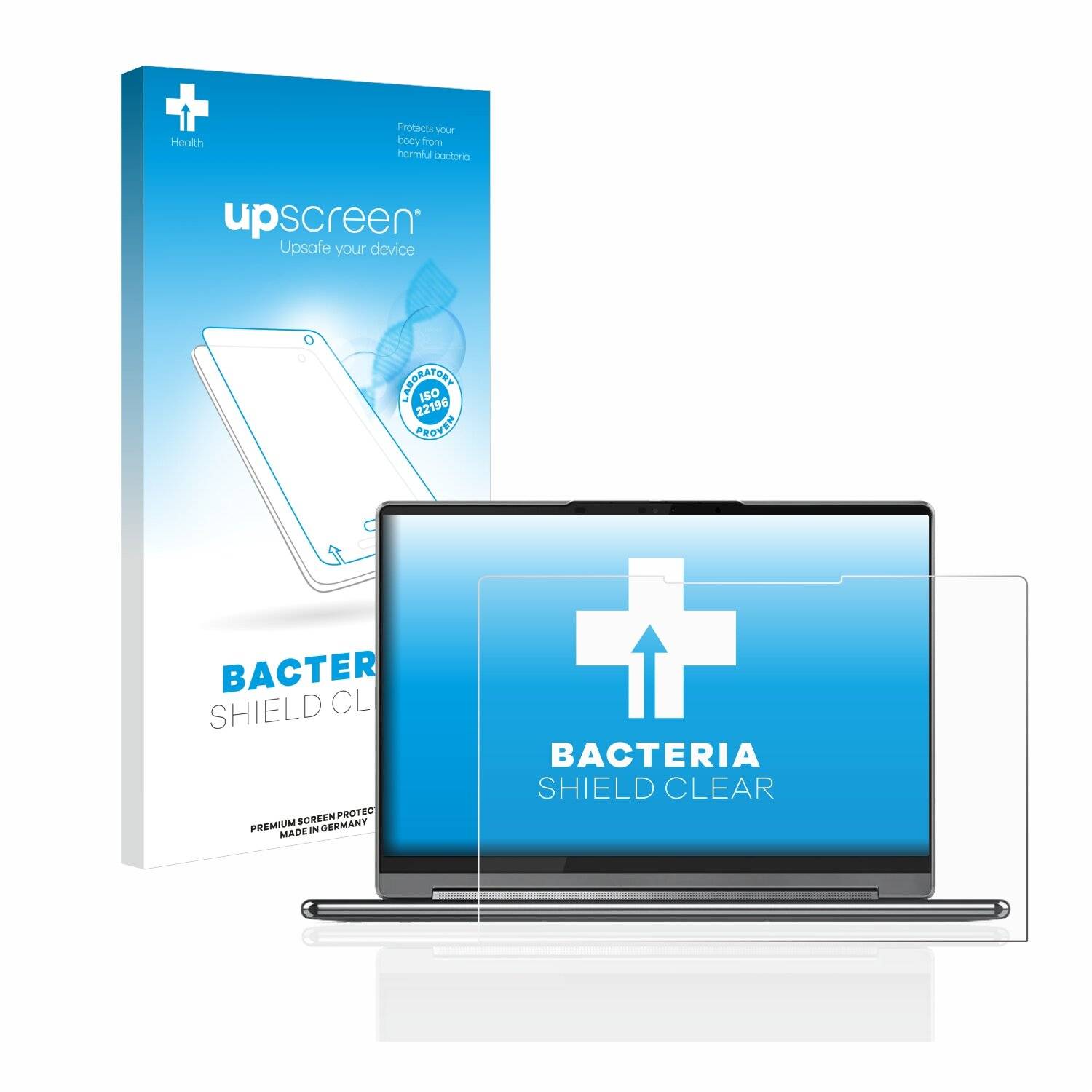 upscreen Bacteria Shield Clear Premium Antibakterielle Displayschutzfolie für Lenovo Yoga 9i