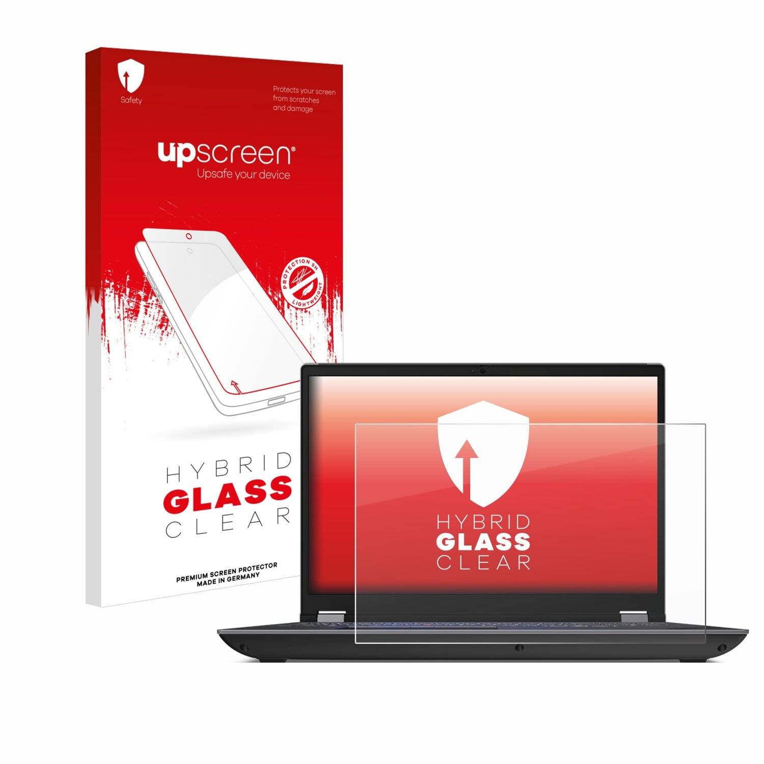 upscreen Hybrid Glass Clear Premium Schutzglas Folie für Lenovo ThinkPad