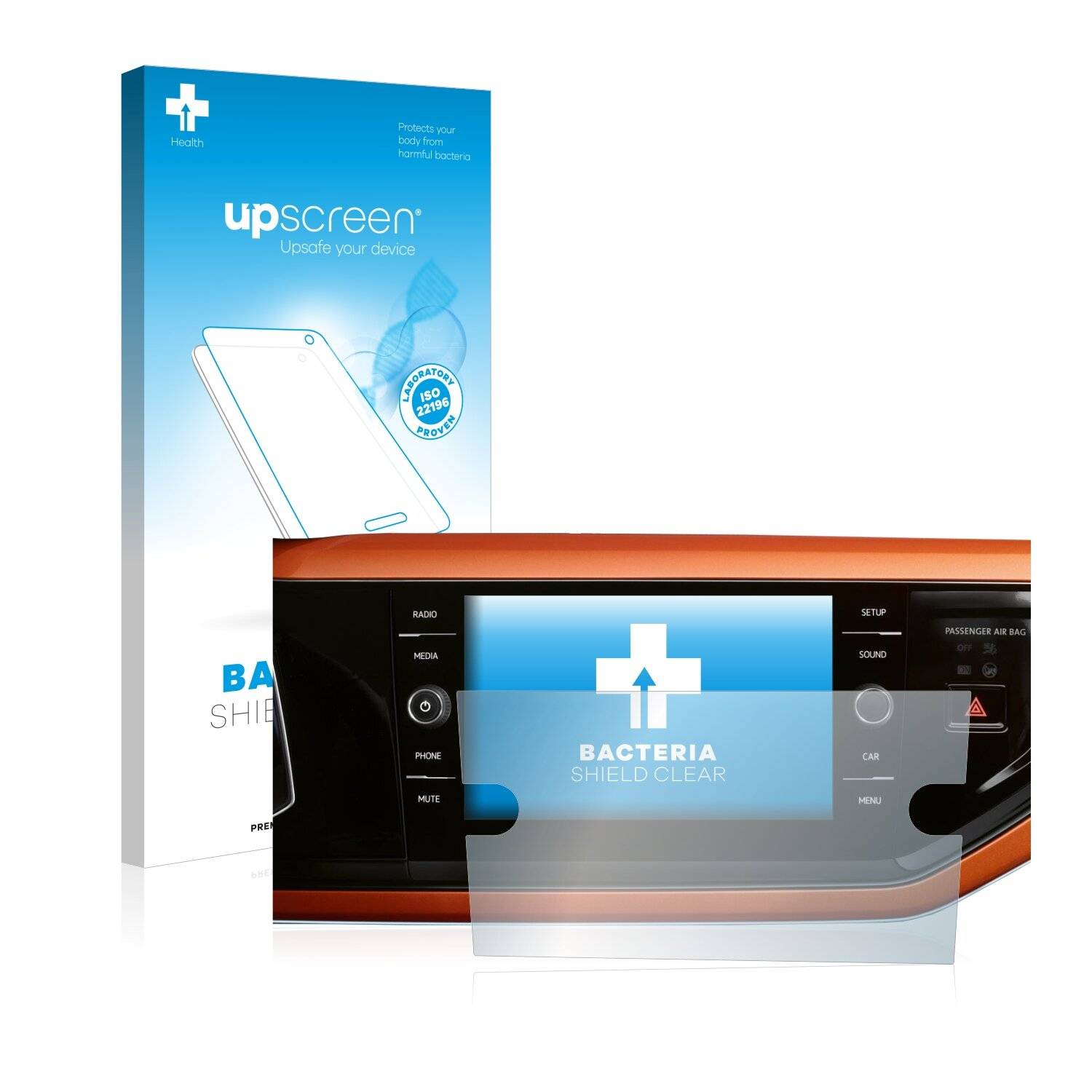 upscreen Bacteria Shield Clear Premium Antibakterielle Displayschutzfolie für Volkswagen