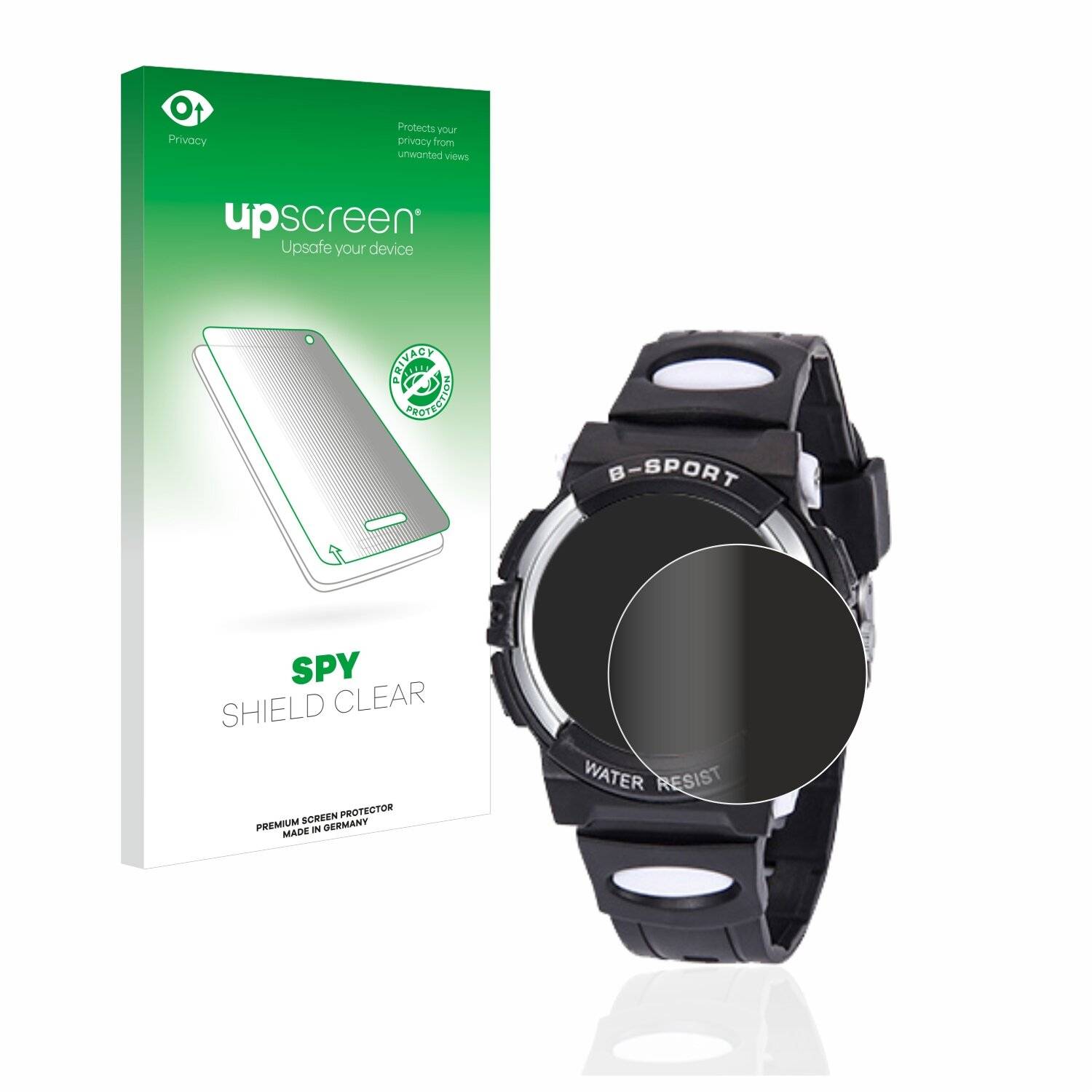 upscreen Spy Shield Clear Premium Blickschutzfolie für Juboos CANO002 (35