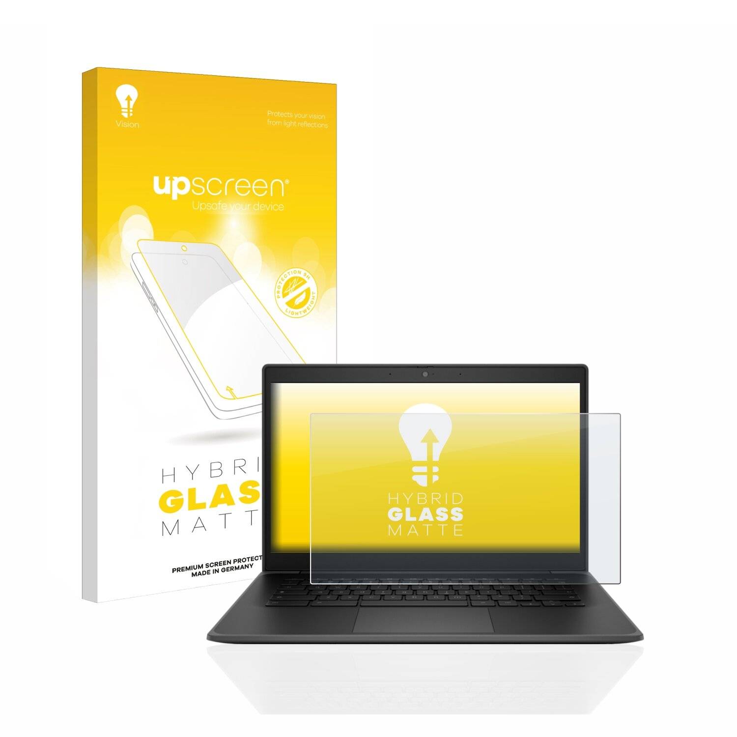 upscreen Hybrid Glass Matte Premium Schutzglas Folie für HP Chromebook Fortis 14