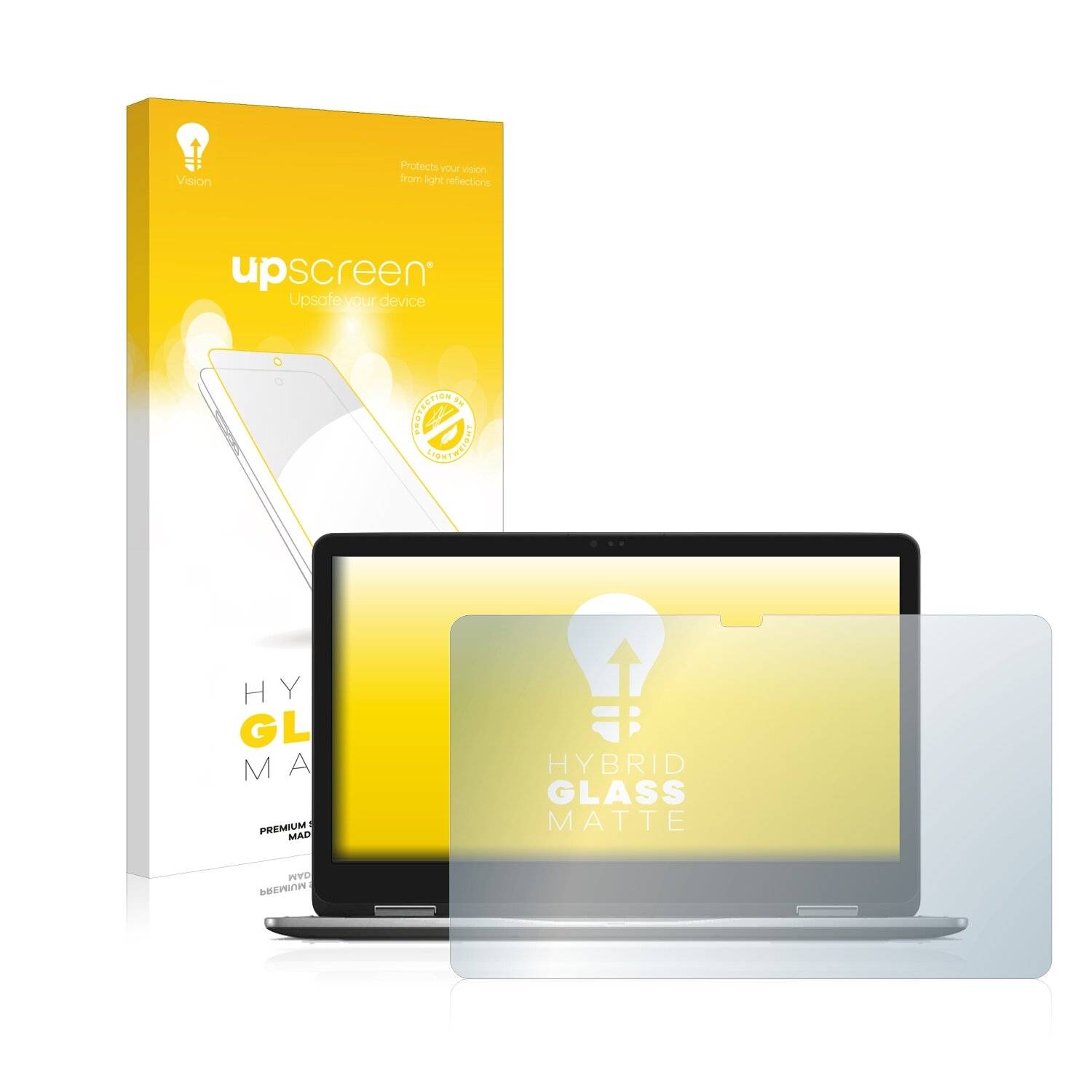 upscreen Hybrid Glass Matte Premium Schutzglas Folie für Dell Inspiron 17 7779
