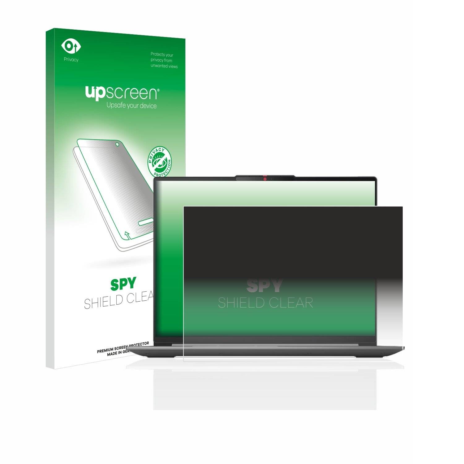 upscreen Spy Shield Clear Premium Blickschutzfolie für Lenovo IdeaPad Slim 5i Gen 8