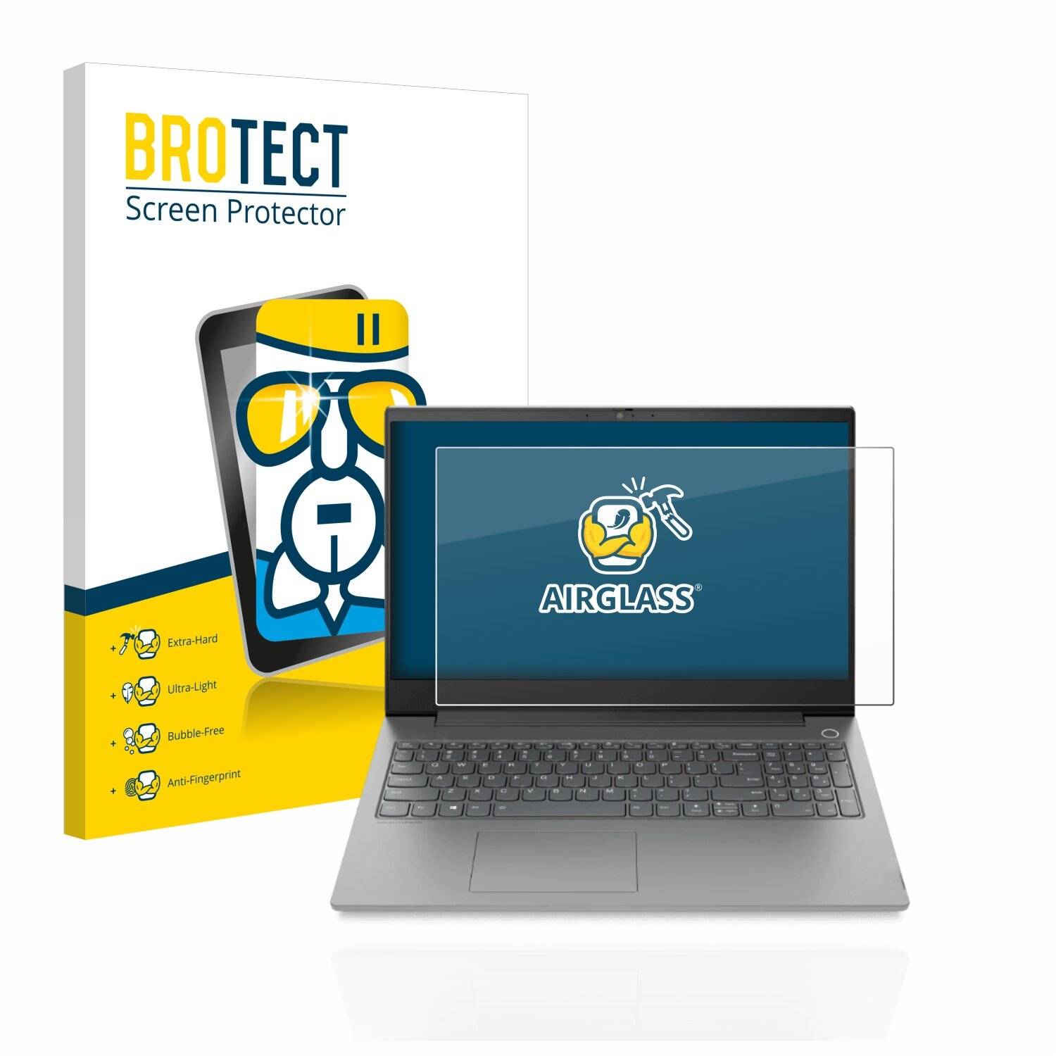BROTECT AirGlass Schutzglas Folie für Lenovo ThinkBook 15p Gen 2