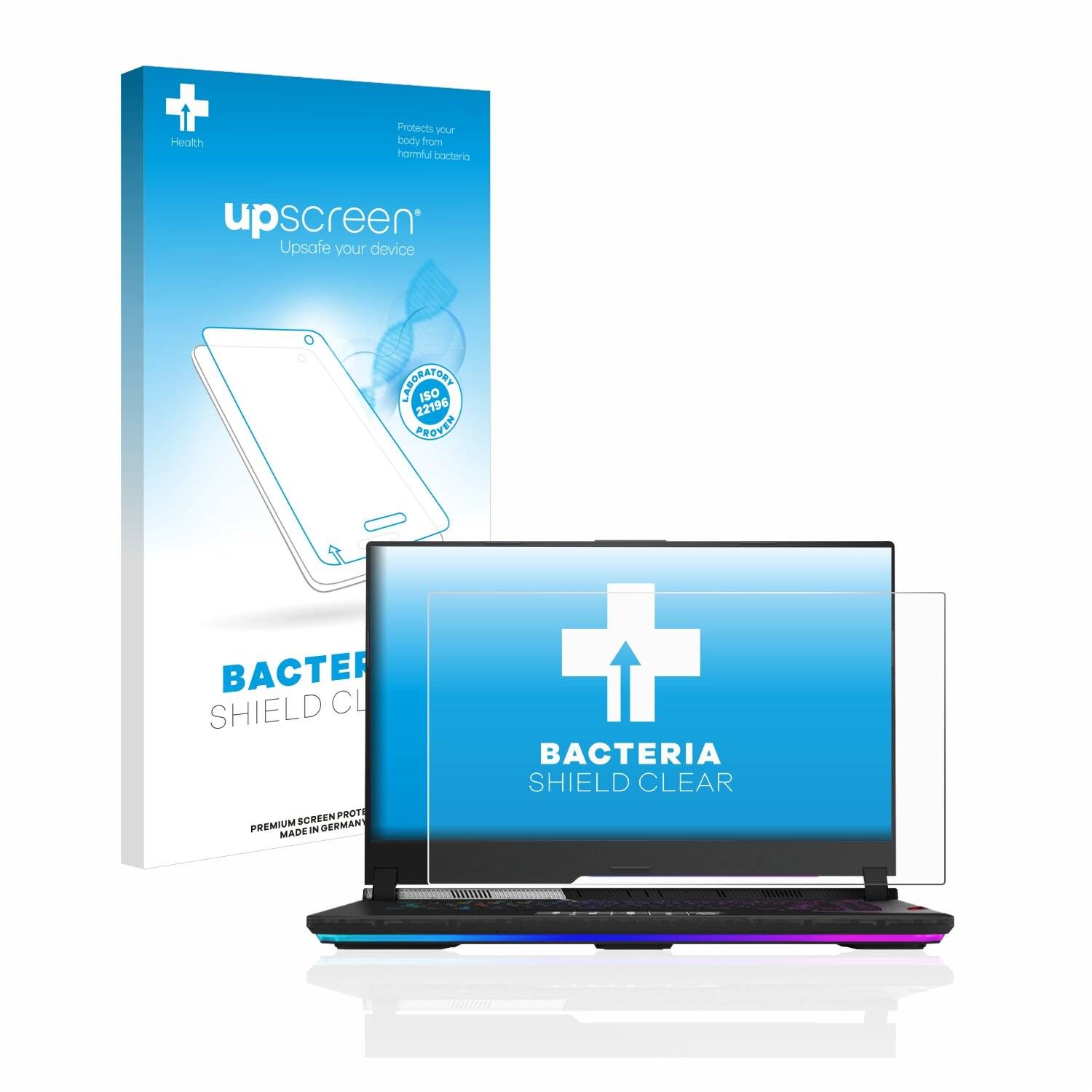 upscreen Bacteria Shield Clear Premium Antibakterielle Displayschutzfolie für Asus ROG Strix