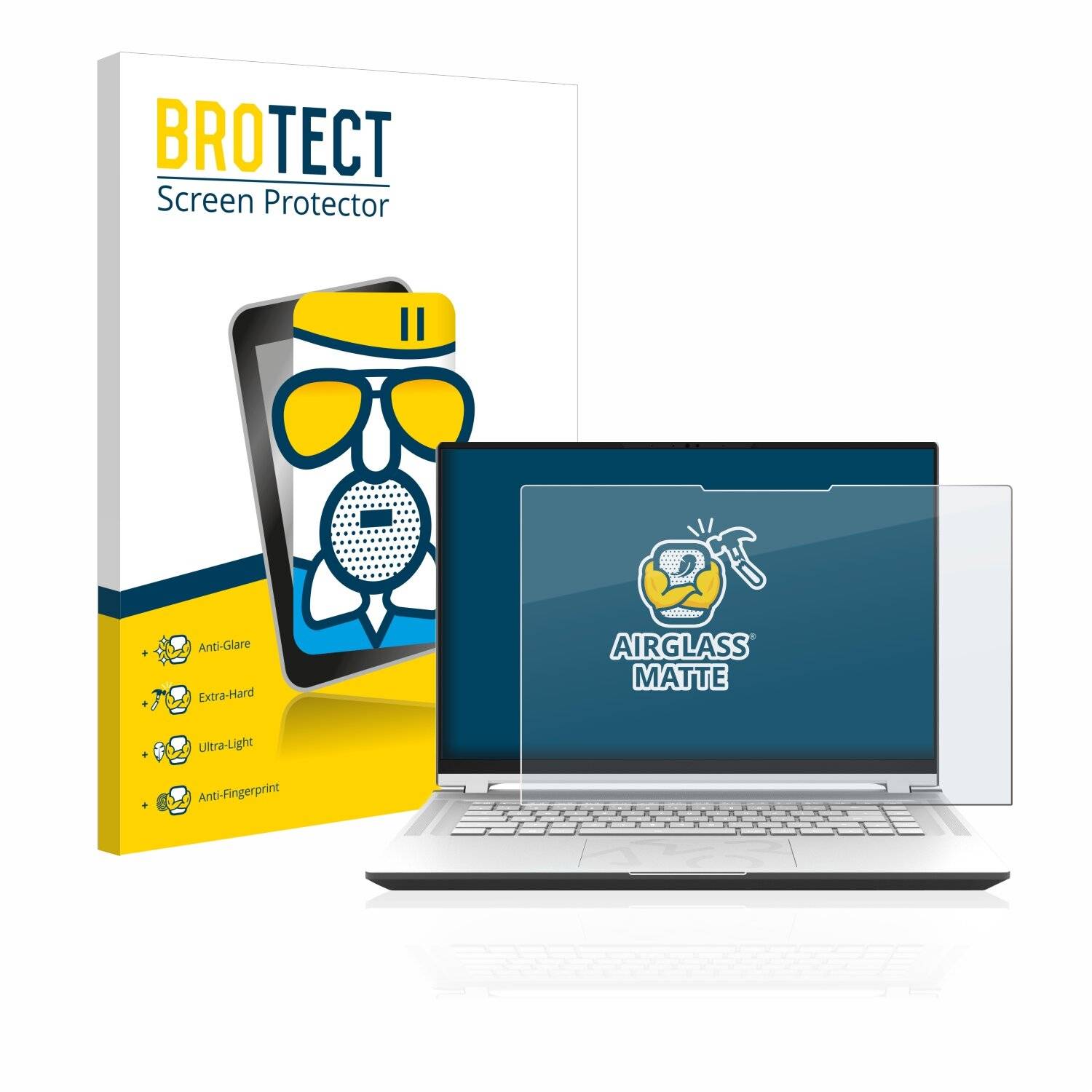 BROTECT AirGlass Matte Schutzglas Folie für Gigabyte Aero 16 OLED