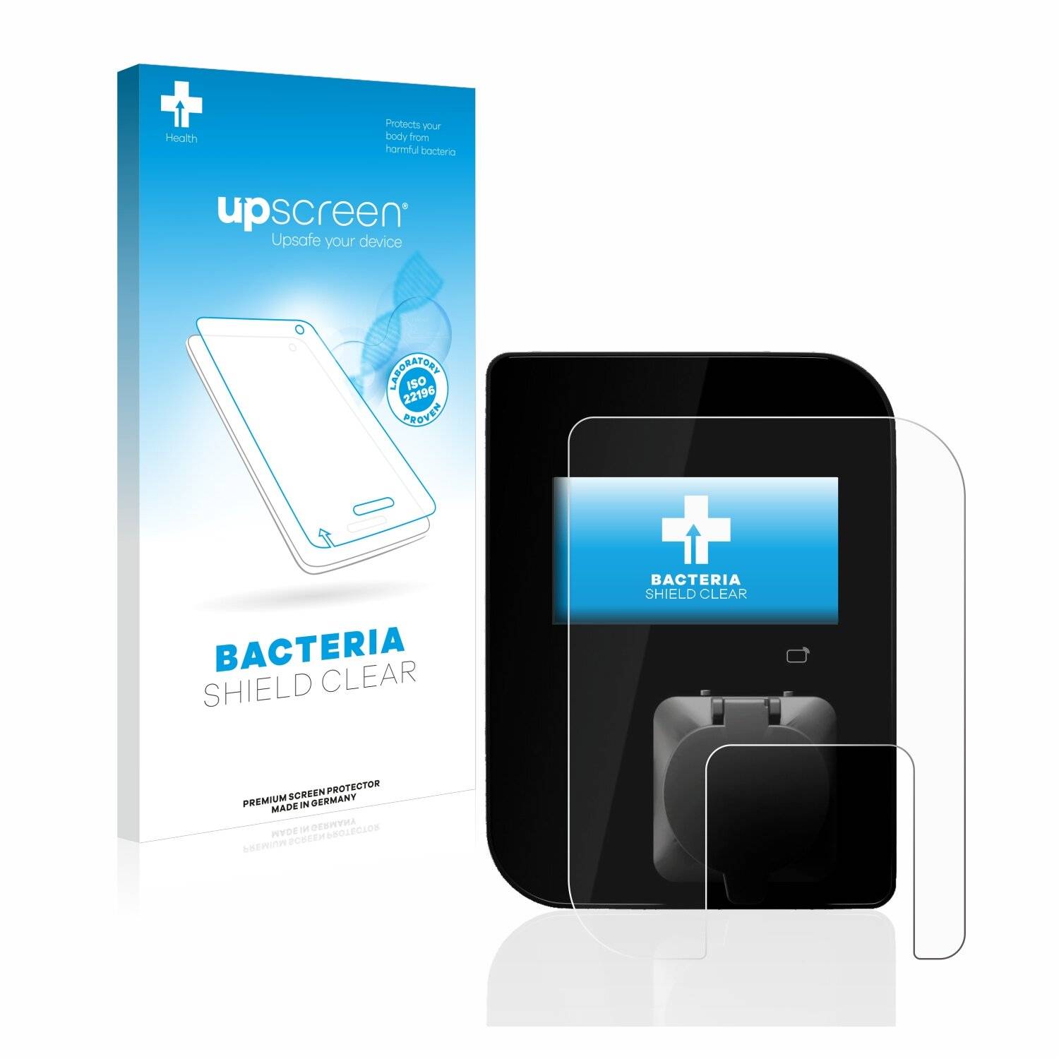upscreen Bacteria Shield Clear Premium Antibakterielle Displayschutzfolie für Wallbox Copper