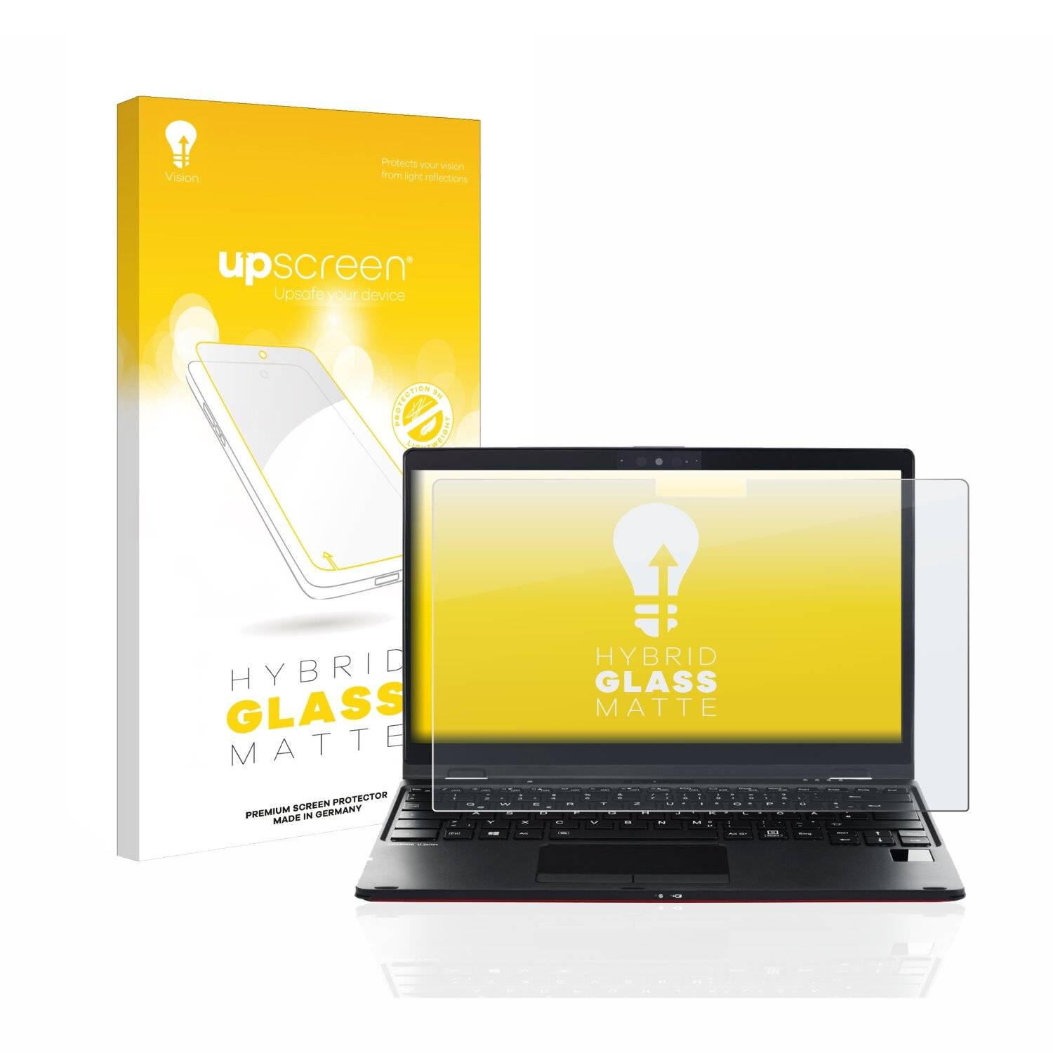 upscreen Hybrid Glass Matte Premium Schutzglas Folie für Fujitsu Lifebook