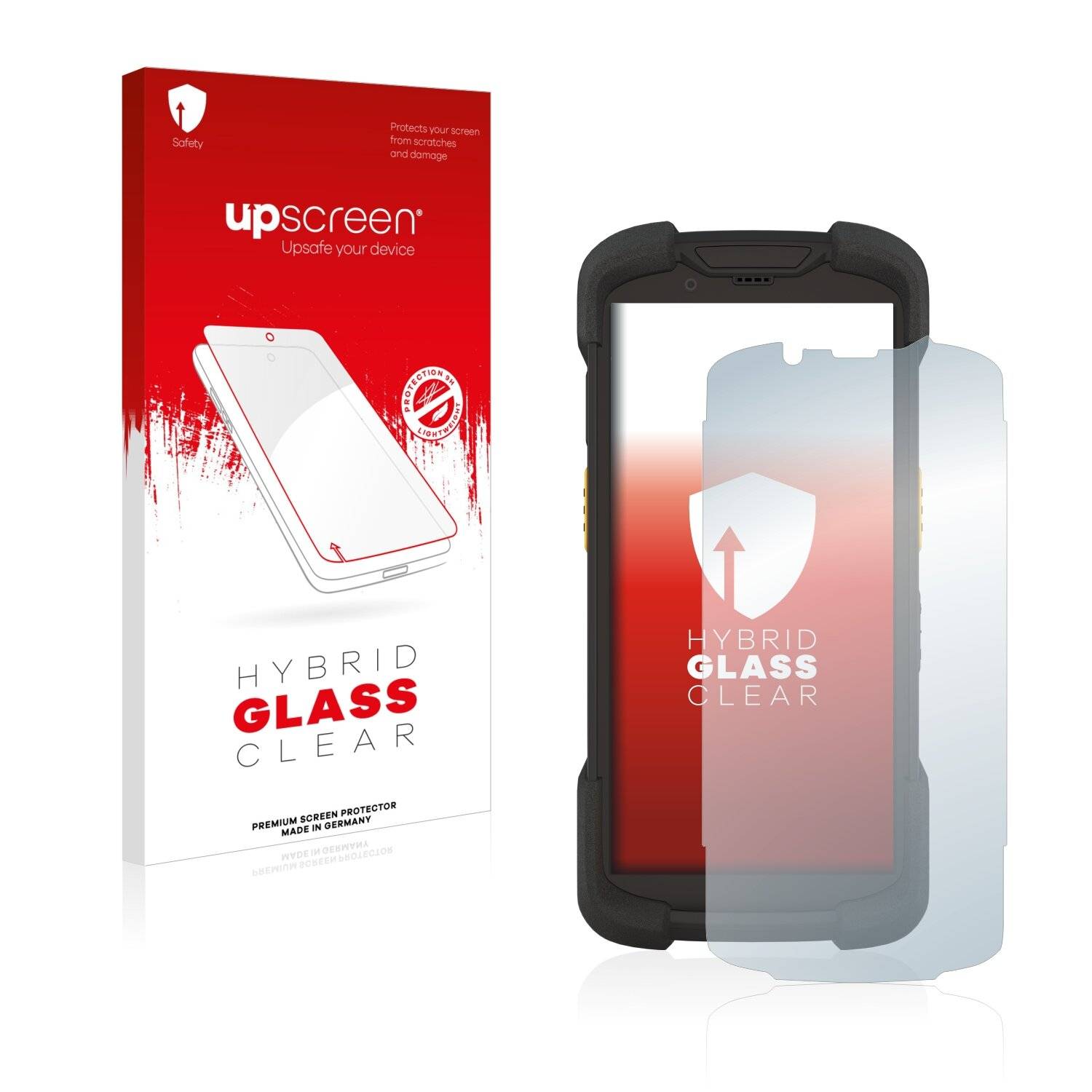 upscreen Hybrid Glass Clear Premium Schutzglas Folie für Zebra