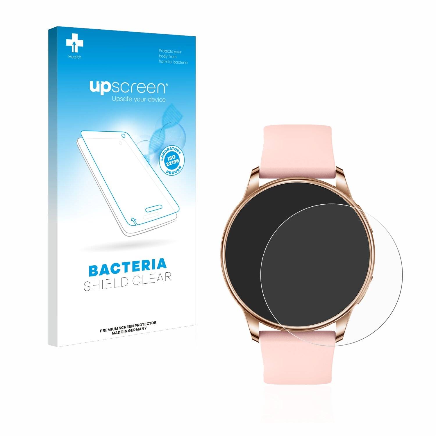 upscreen Bacteria Shield Clear Premium Antibakterielle Displayschutzfolie für Levowatch