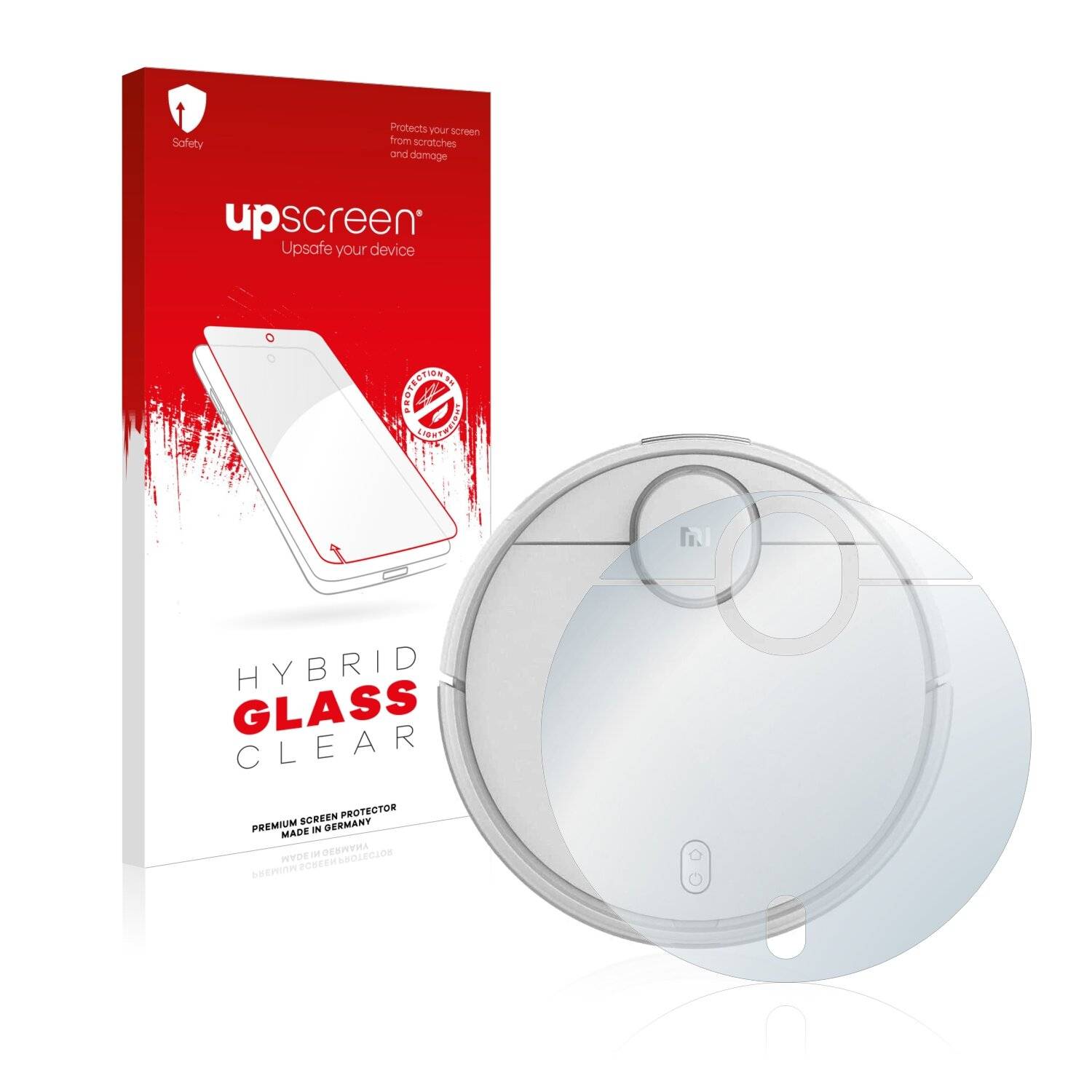 upscreen Hybrid Glass Clear Premium Schutzglas Folie für Xiaomi Mi Robot Vacuum-Mop