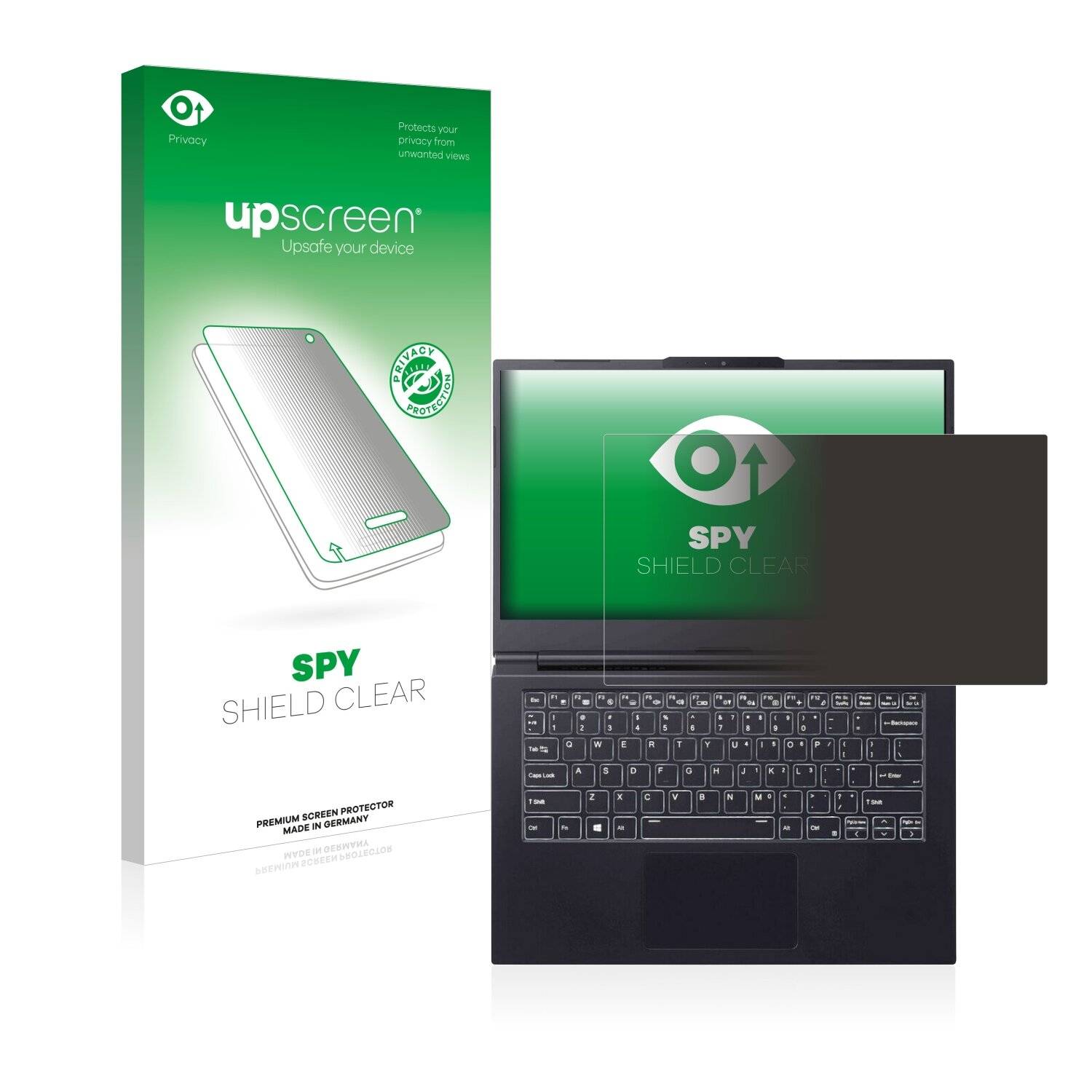 upscreen Spy Shield Clear Premium Blickschutzfolie für Hyrican 1685