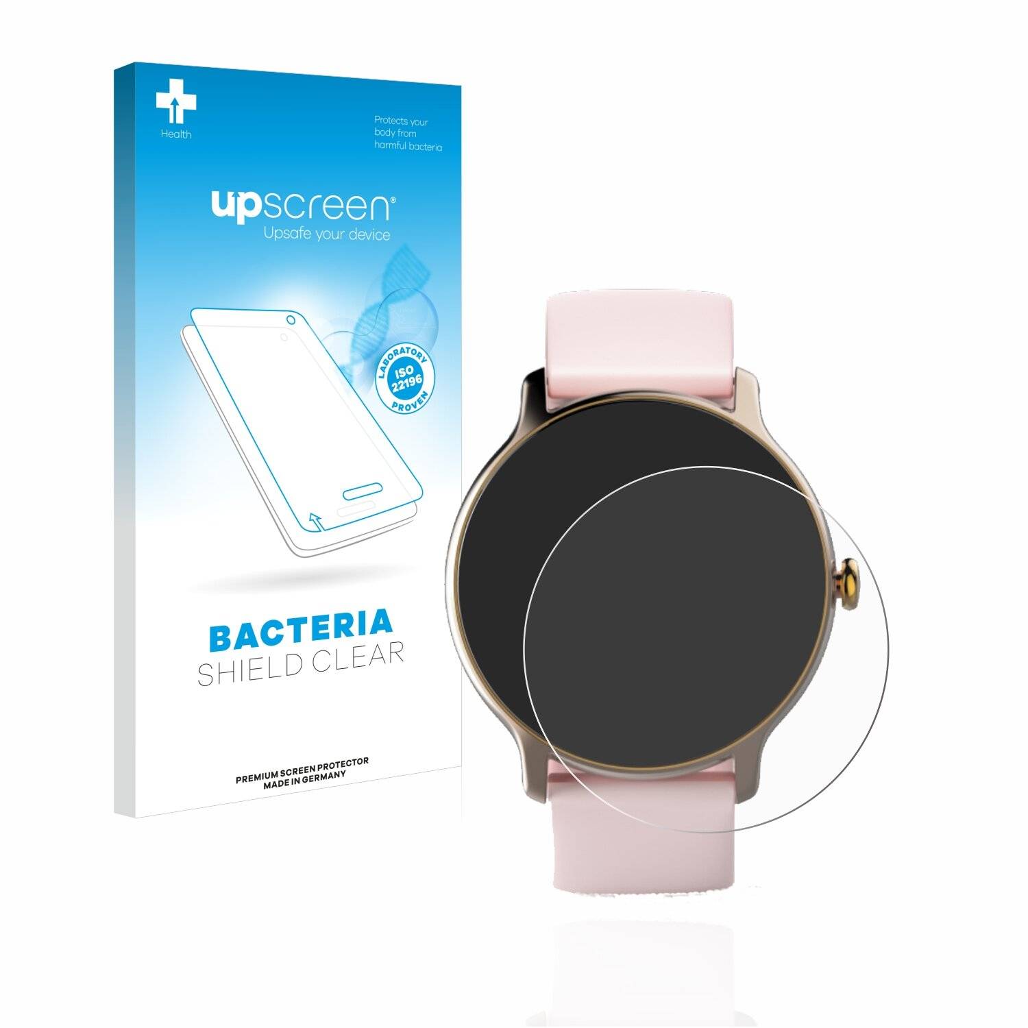 upscreen Bacteria Shield Clear Premium Antibakterielle Displayschutzfolie für Hama Fit Watch