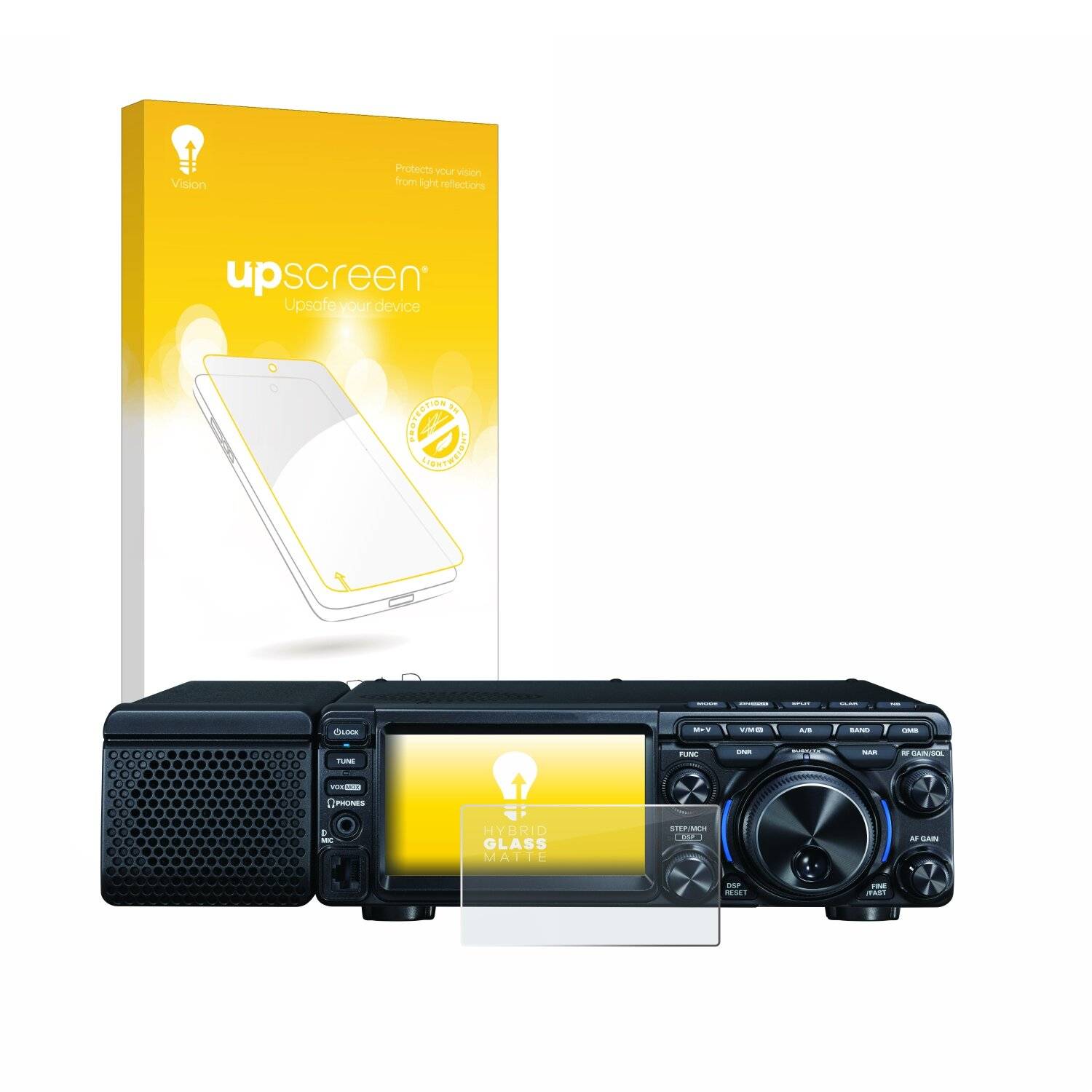 upscreen Hybrid Glass Matte Premium Schutzglas Folie für Yaesu