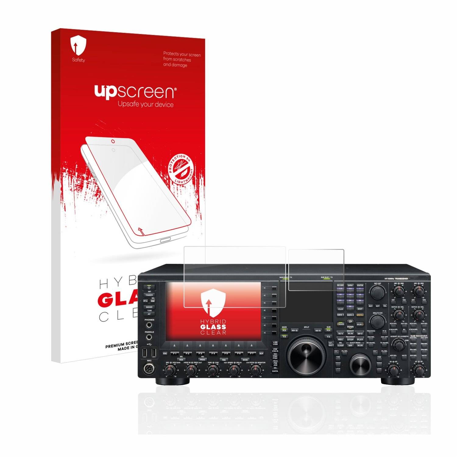 upscreen Hybrid Glass Clear Premium Schutzglas Folie für Kenwood