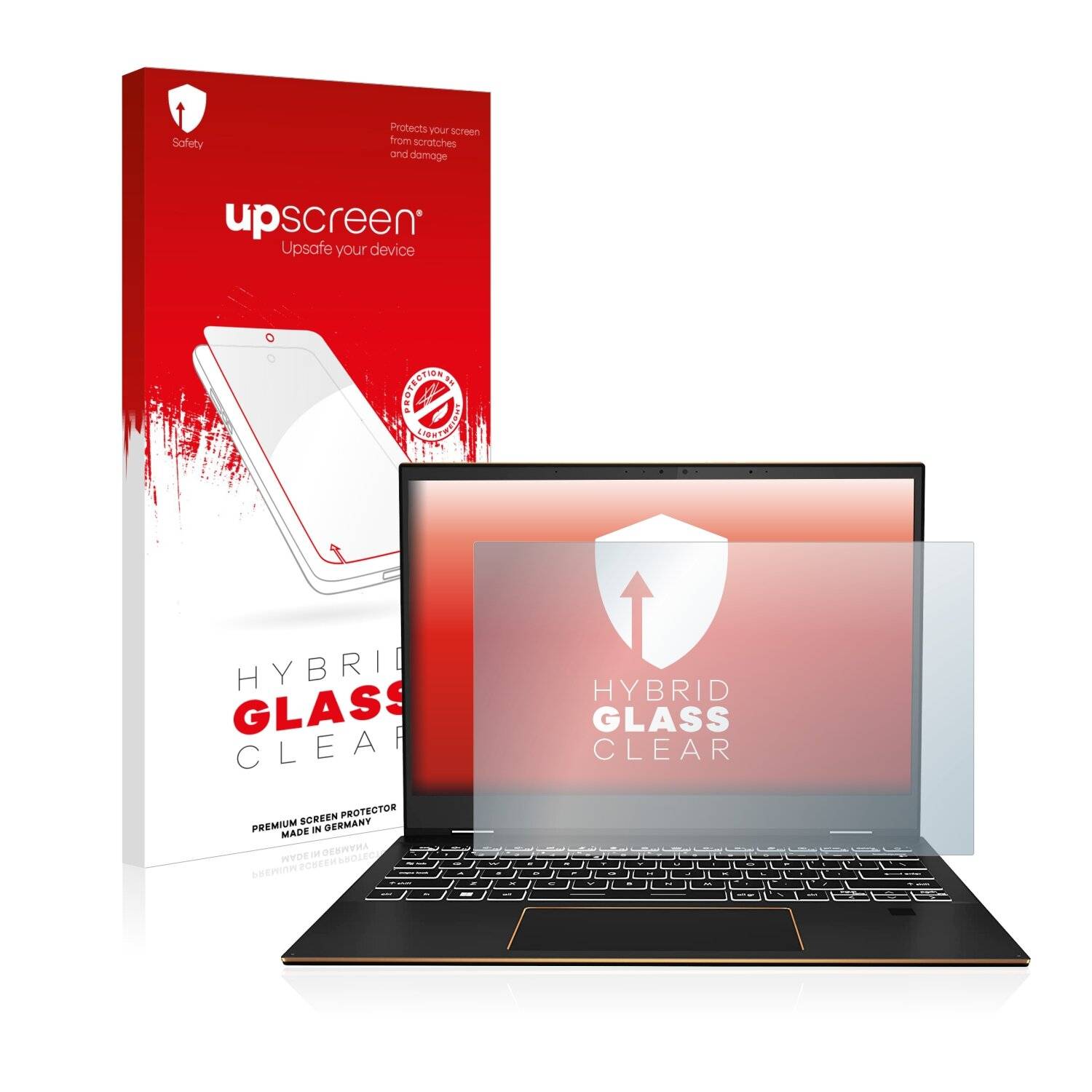 upscreen Hybrid Glass Clear Premium Schutzglas Folie für MSI Summit E13 Flip